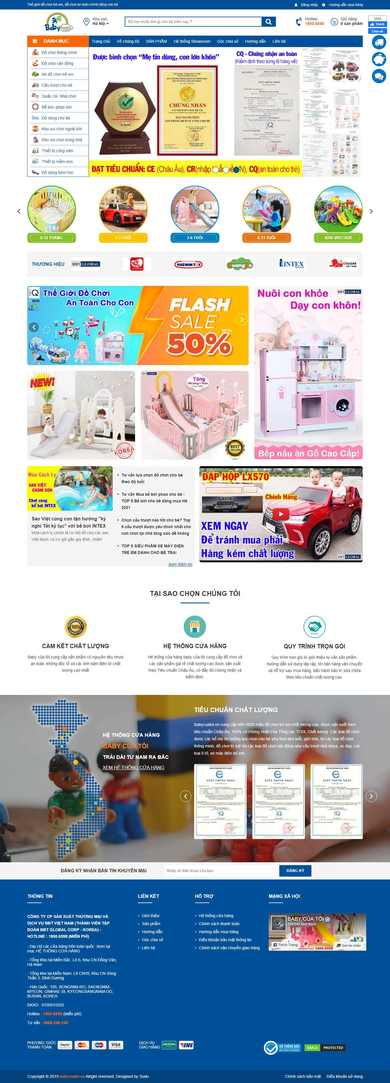 Thiết kế Web mẹ và bé babycuatoi.vn