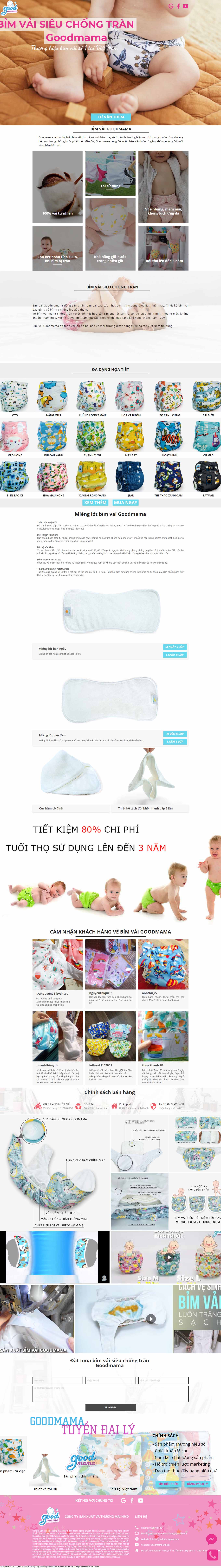 Thiết kế Web mẹ và bé bimvai.goodmamagroup.vn