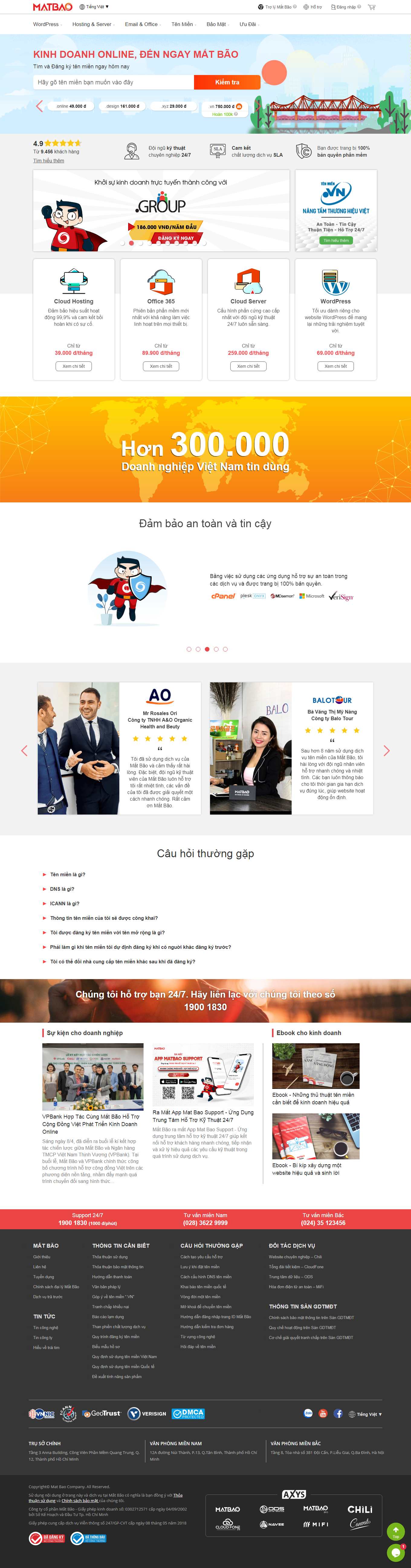 Thiết kế Web bán hosting matbao.net