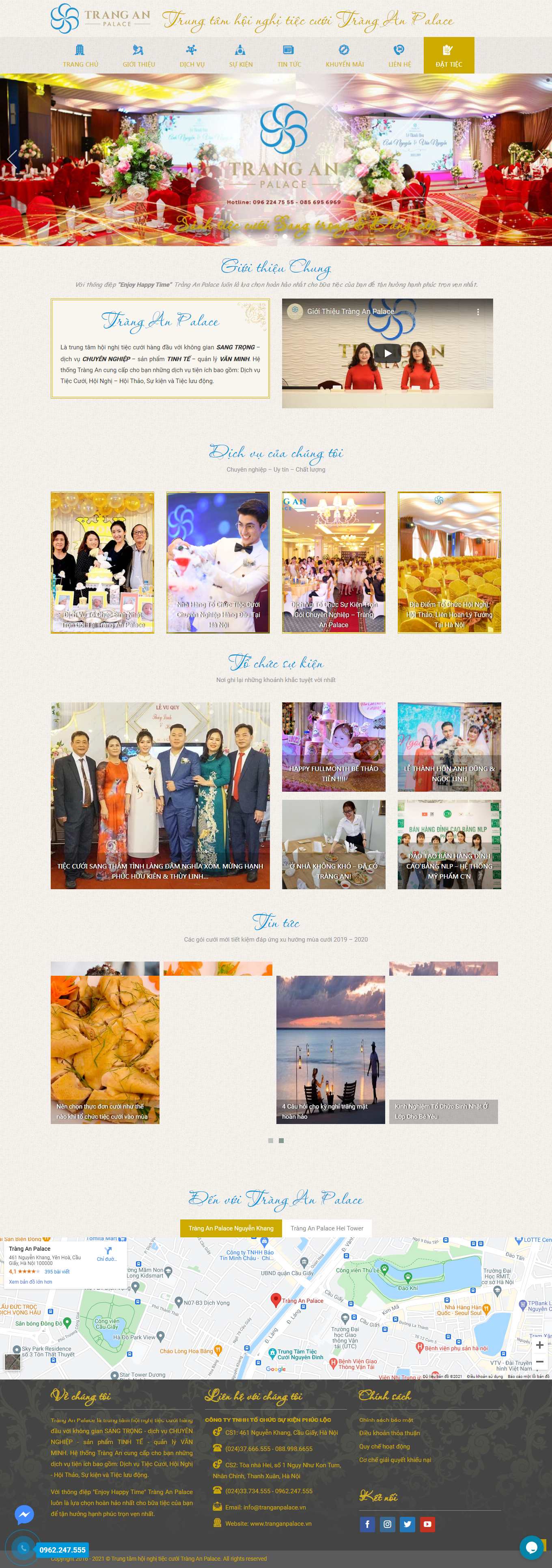 Thiết kế Web đồ họa đẹp tranganpalace.vn