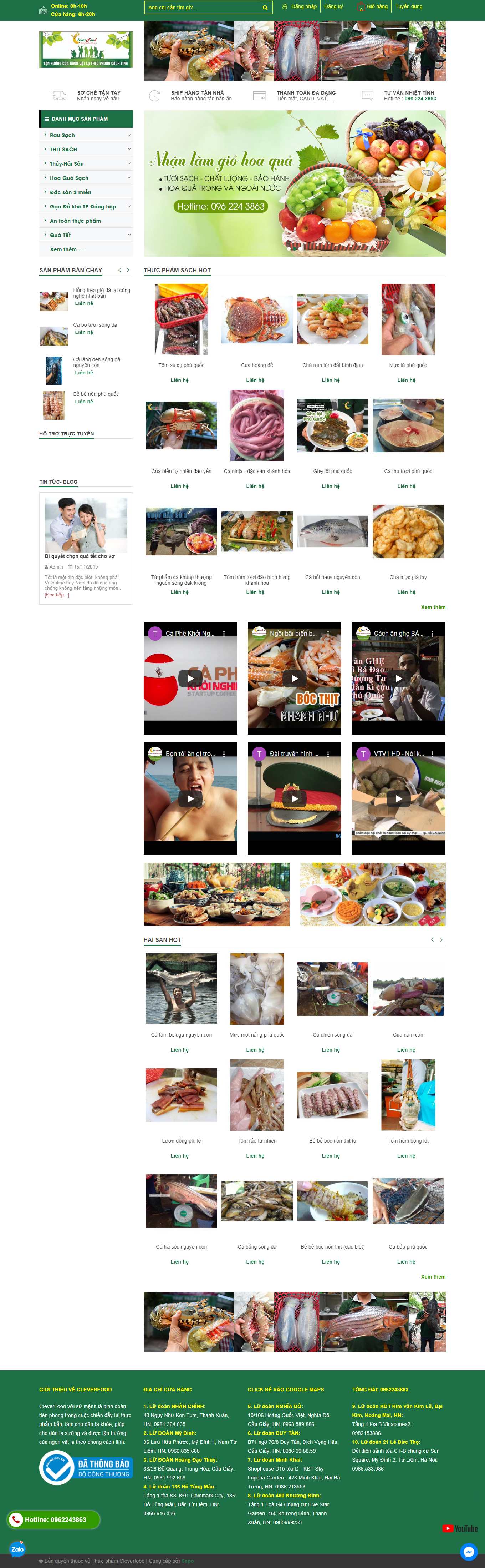 Thiết kế Web trọn gói cleverfood.com.vn