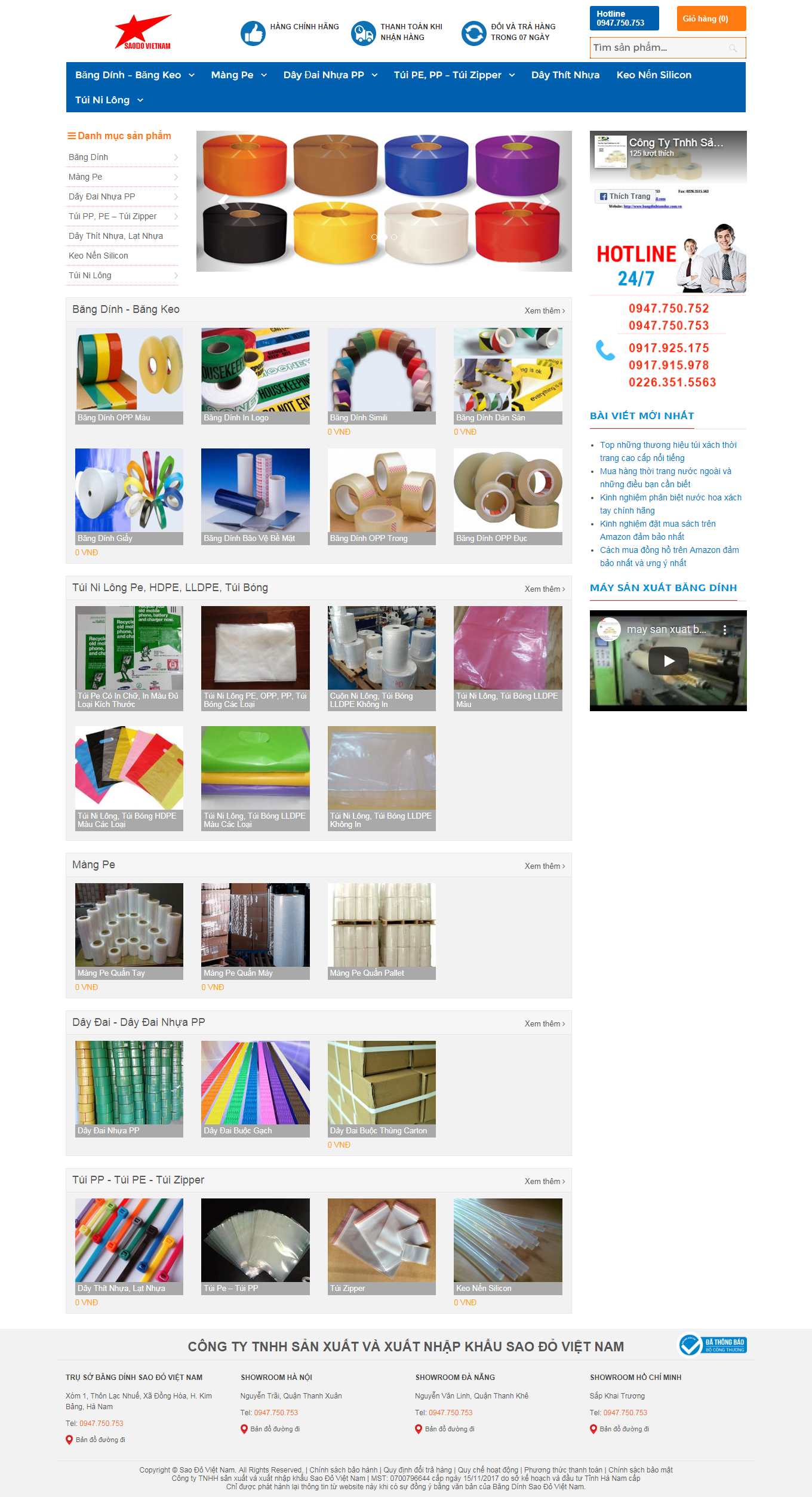 Thiết kế Web online chausonplastic.com.vn