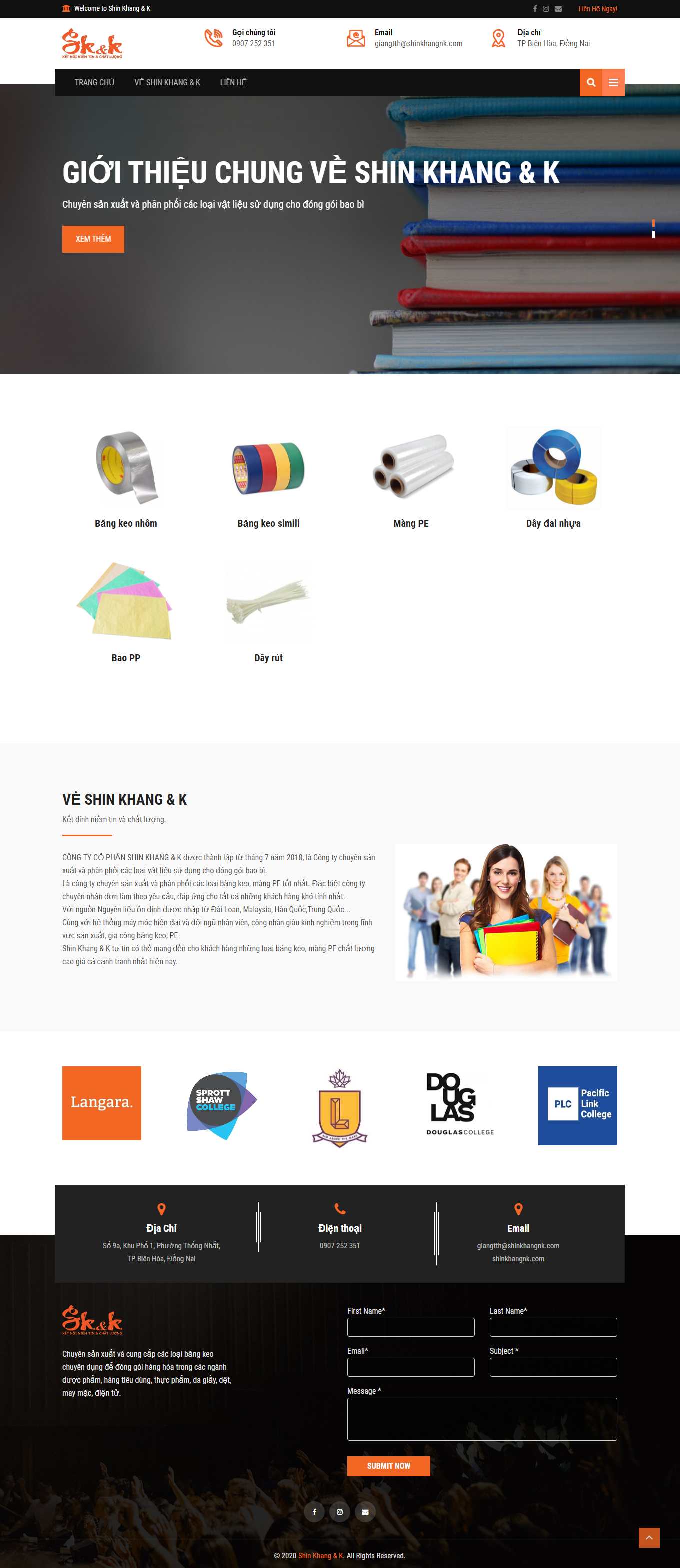 Thiết kế Web online shinkhangnk.com