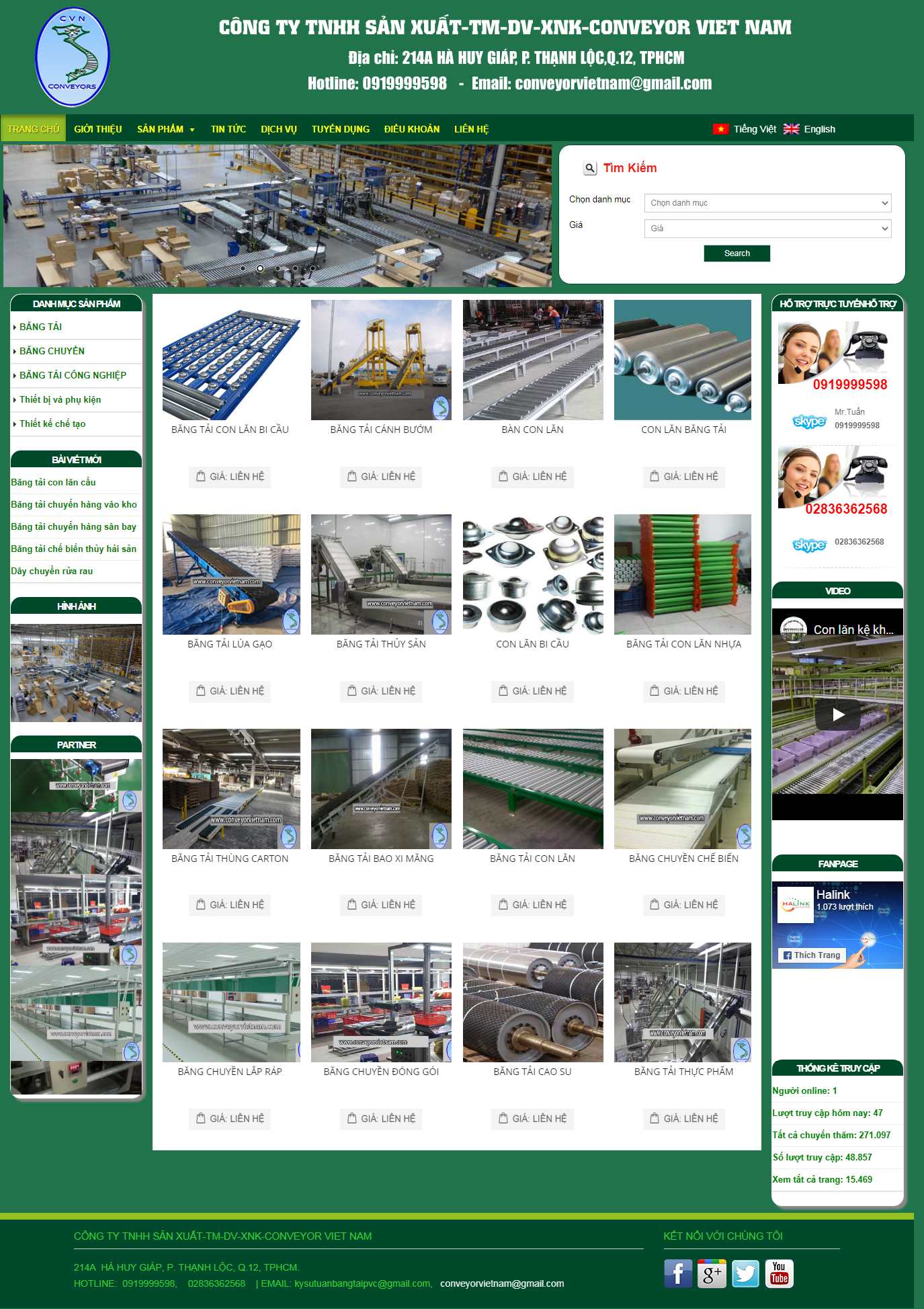 Thiết kế Web vina conveyorvietnam.com