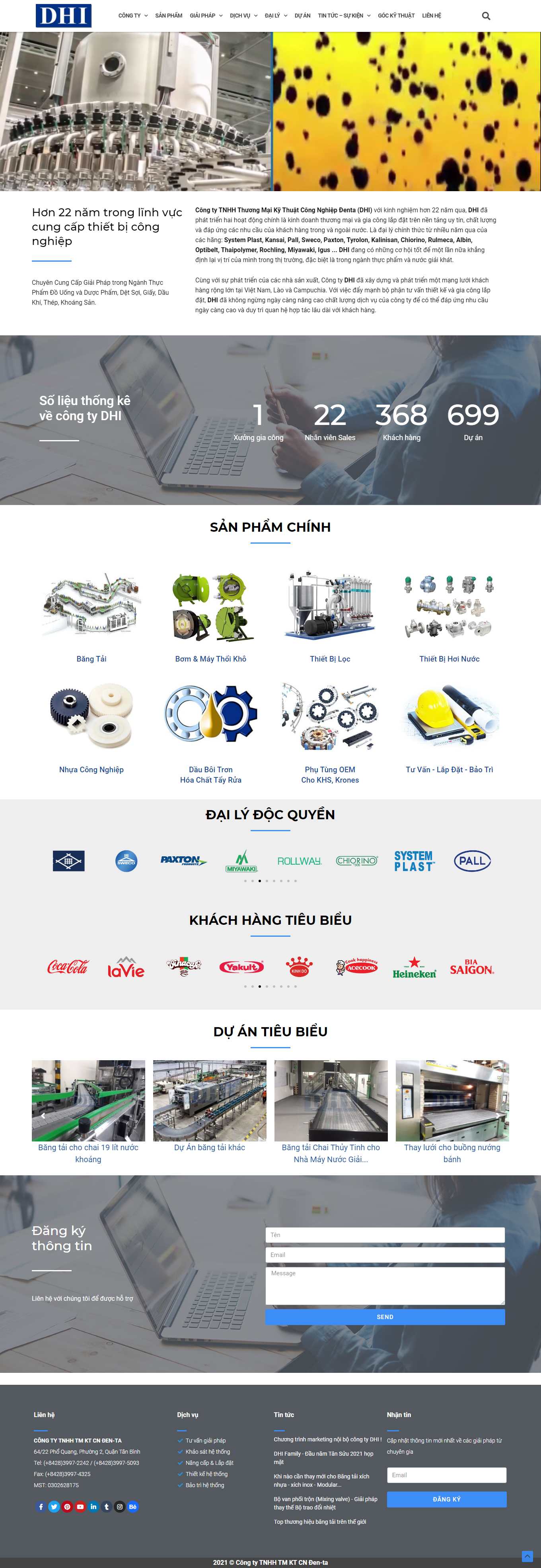 Thiết kế Web vina dhi.com.vn