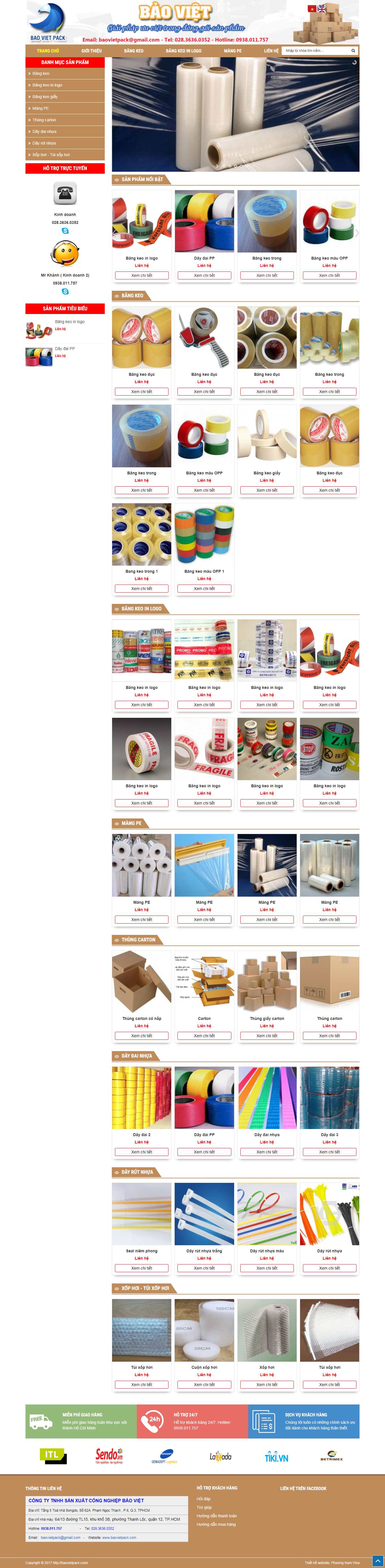 Thiết kế Web vina baovietpack.com