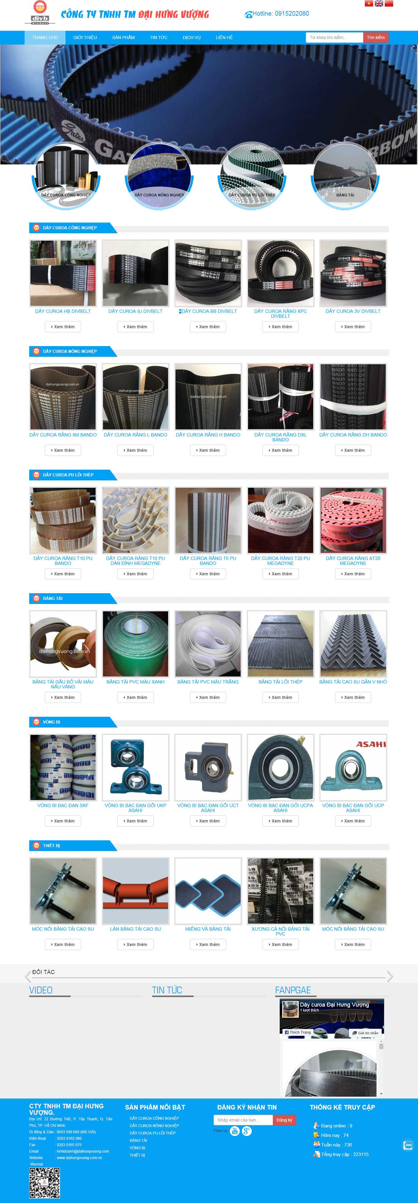 Thiết kế Web trang vàng daihungvuong.com.vn