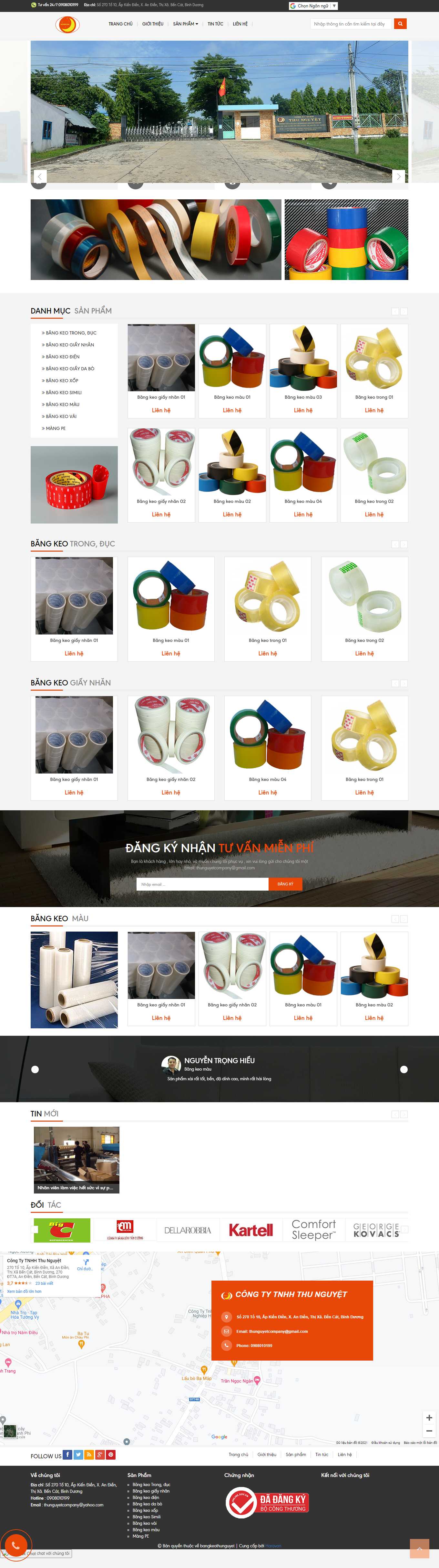 Thiết kế Web trang vàng bangkeothunguyet.vn