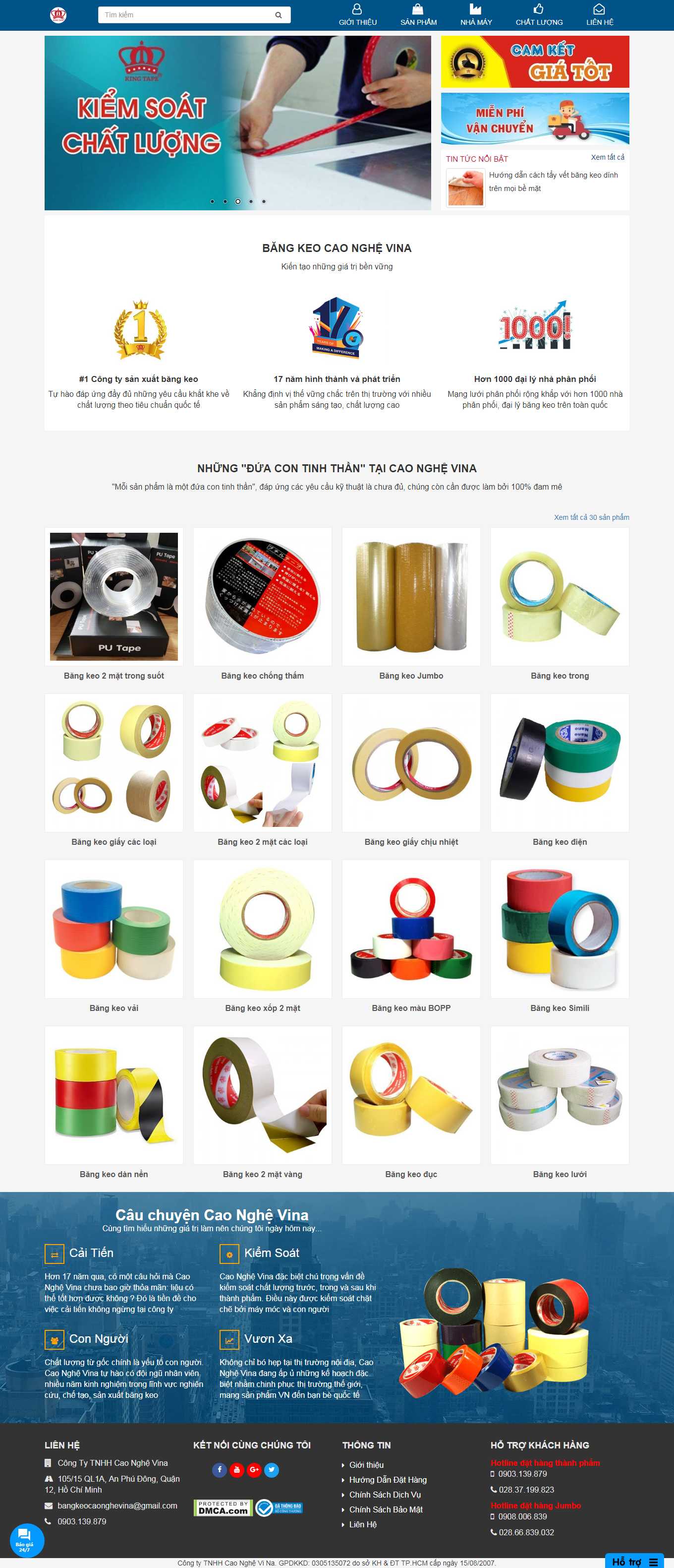 Thiết kế Web trang vàng bangkeocaonghe.vn