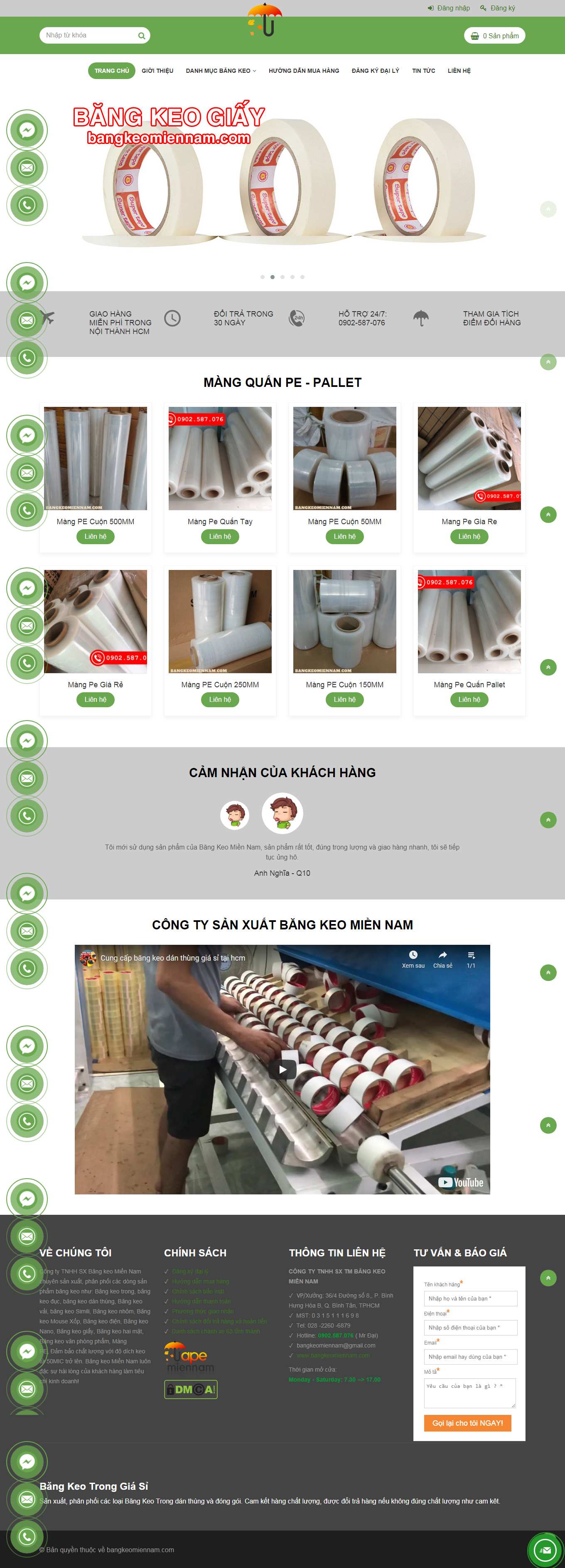 Thiết kế Web code thuần bangkeomiennam.com