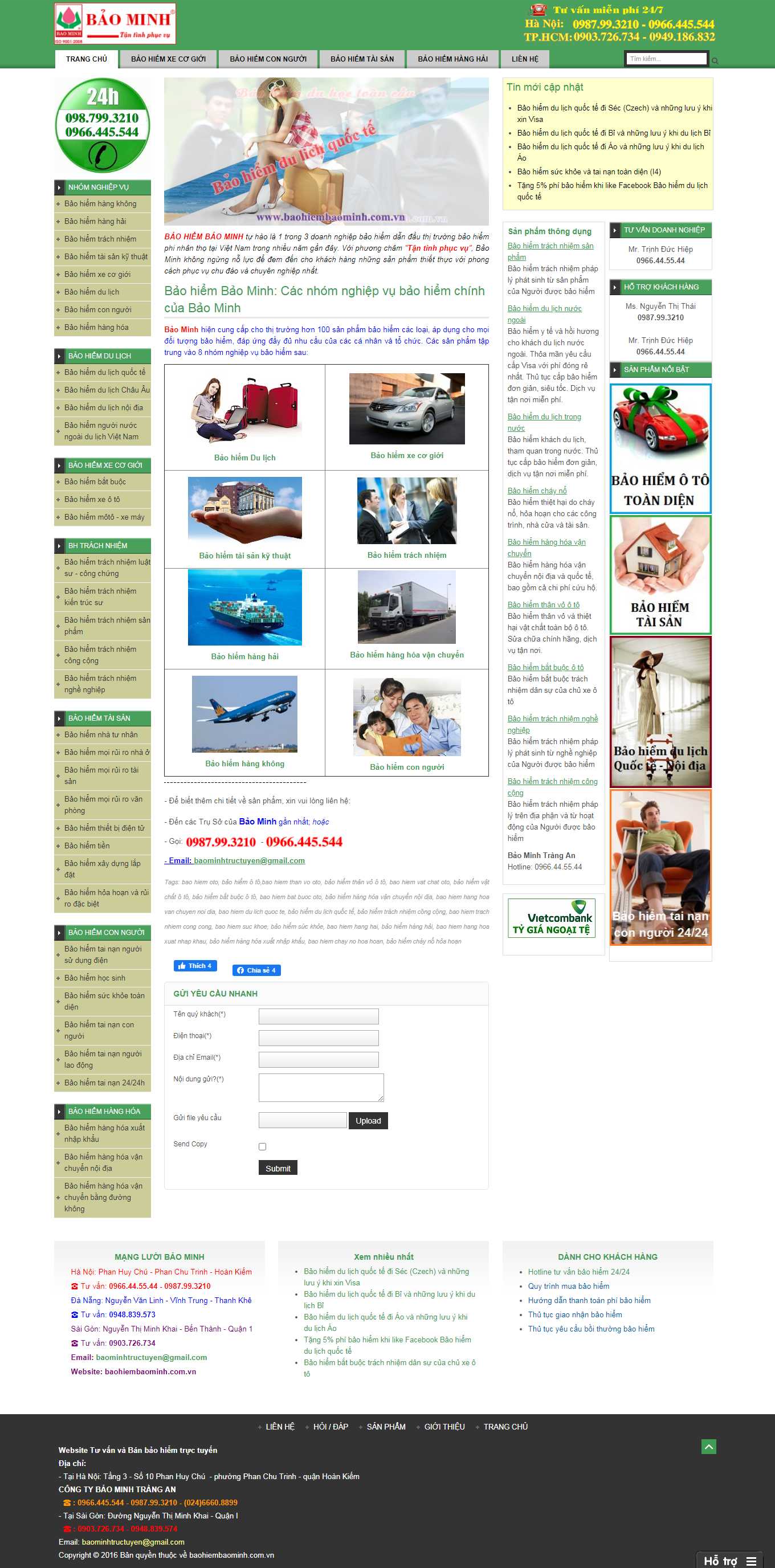 Thiết kế Web code thuần baohiembaominh.com.vn