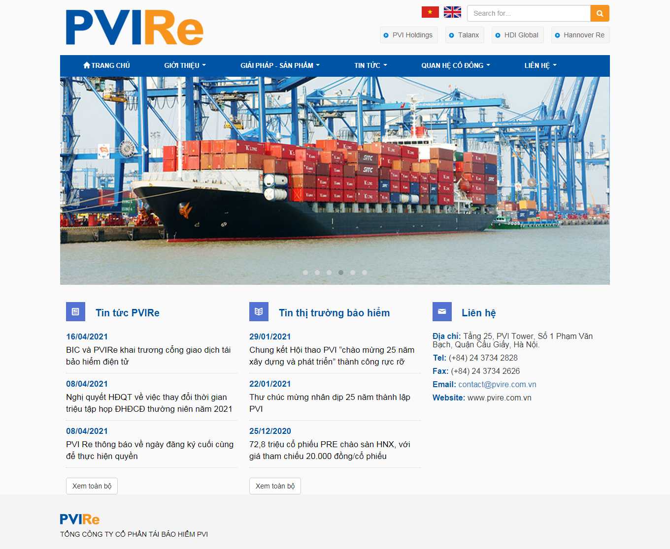 Thiết kế Web codeigniter pvire.com.vn