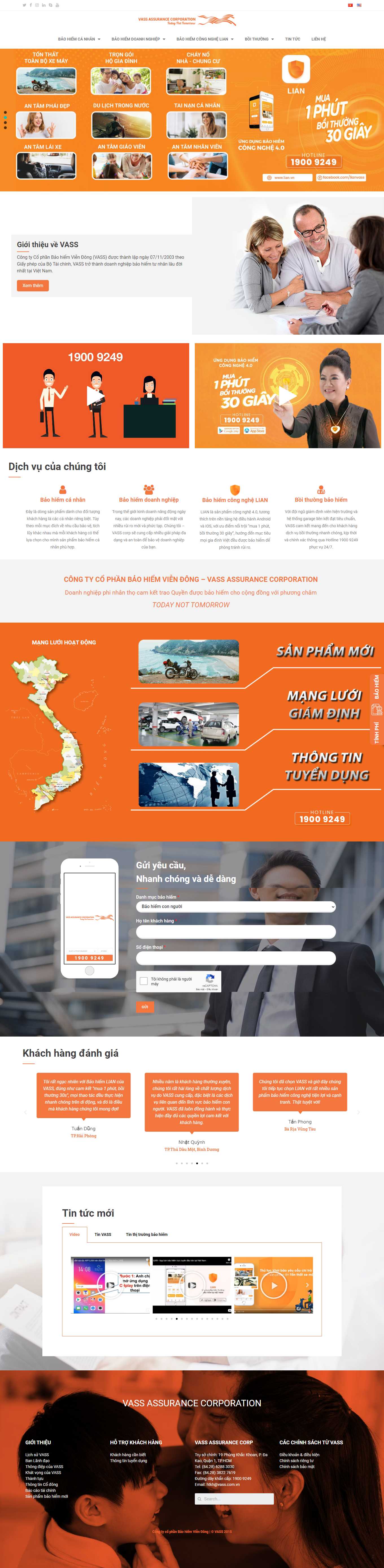 Thiết kế Web codeigniter vass.com.vn