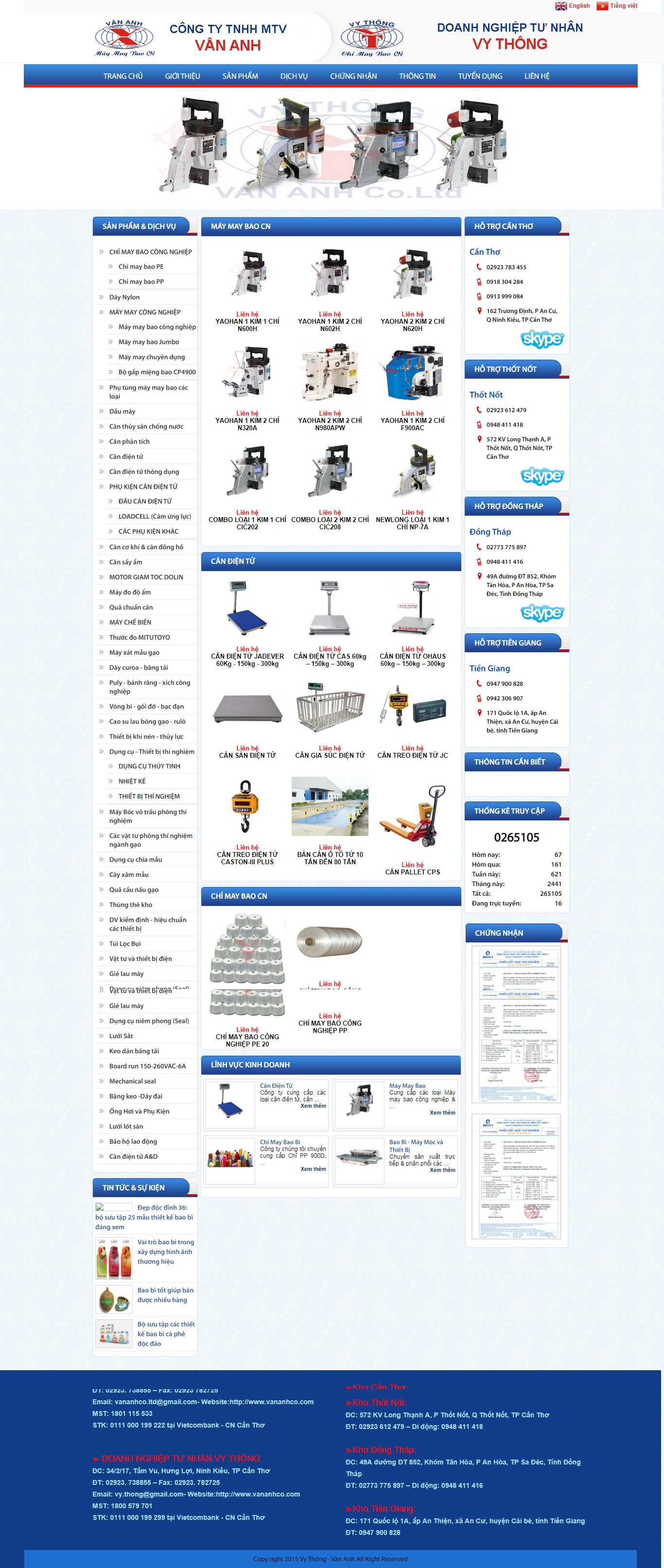 Thiết kế Web codeigniter vananhco.com