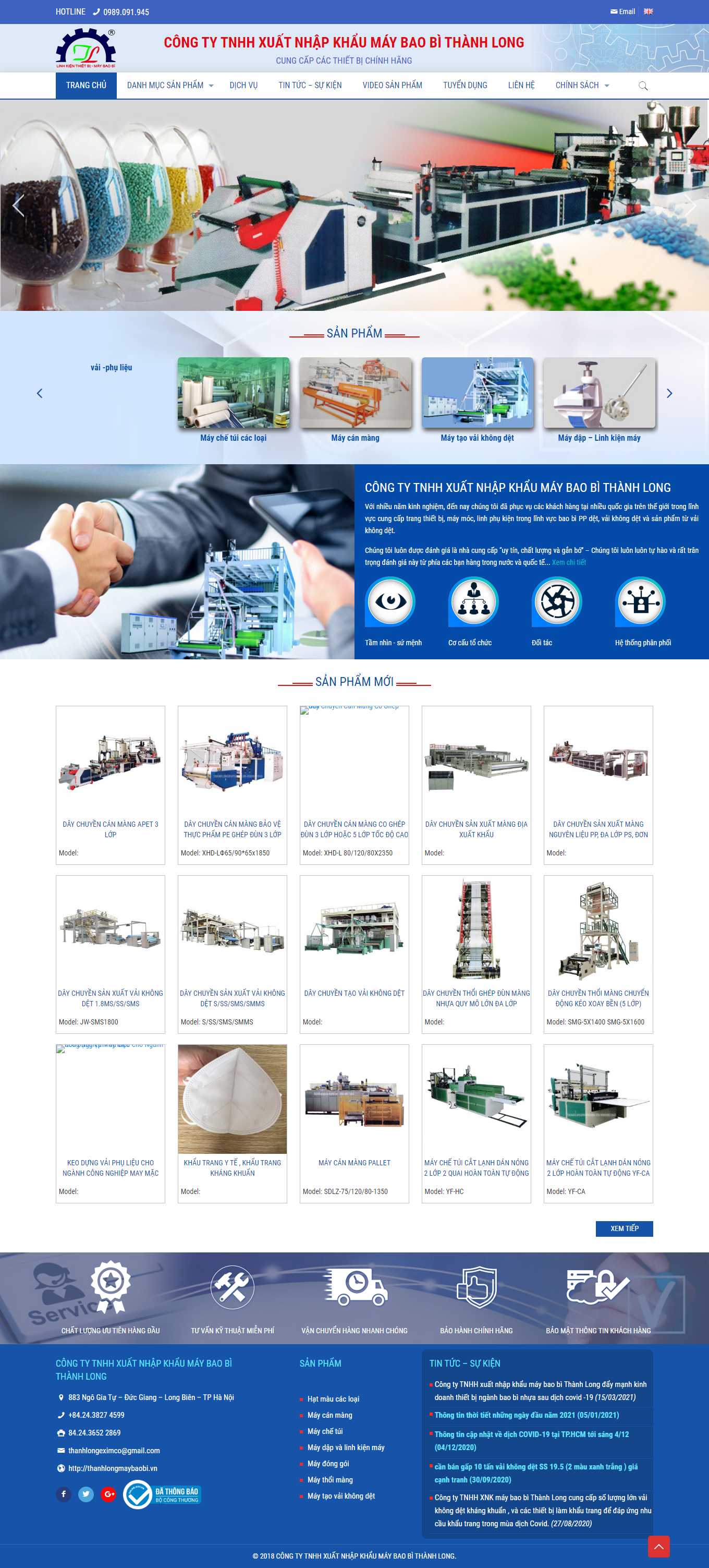 Thiết kế Web codeigniter thanhlongmaybaobi.vn