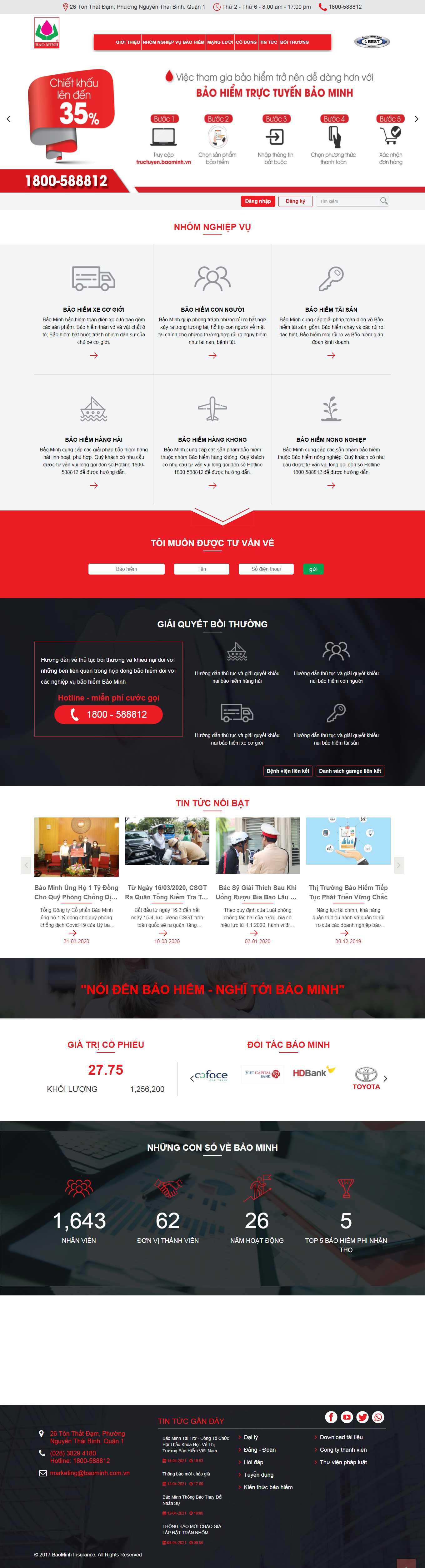 Thiết kế Web việt nam baominh.com.vn