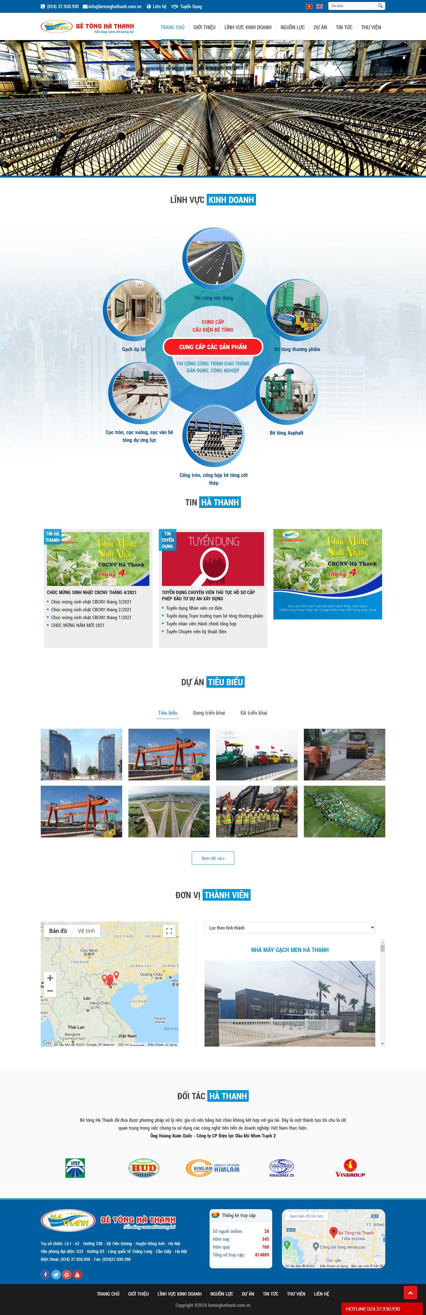 Thiết kế Web việt nam betonghathanh.com