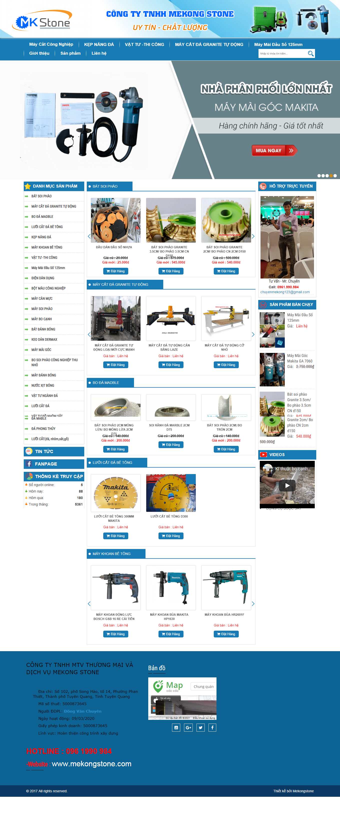 Thiết kế Web bán lẻ mekongstone.com