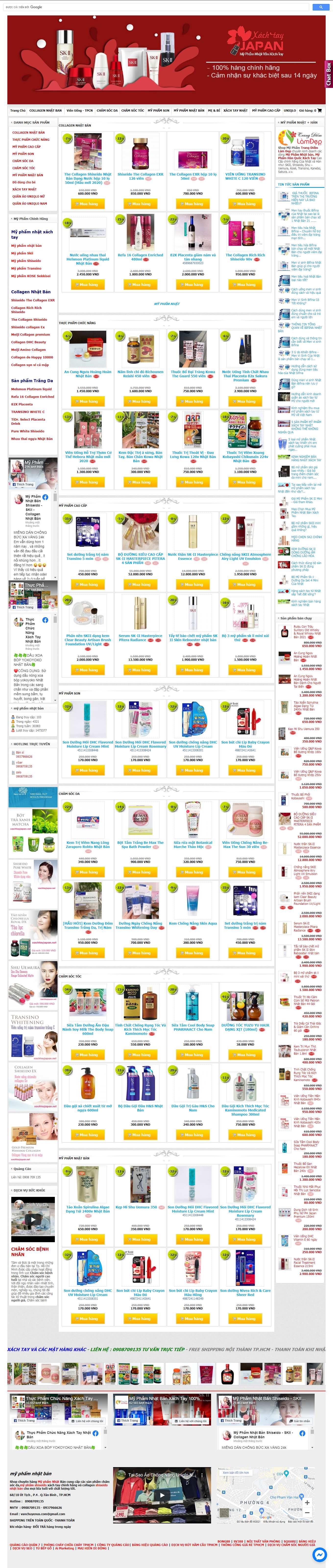 Thiết kế Web bán lẻ xachtayjapan.net