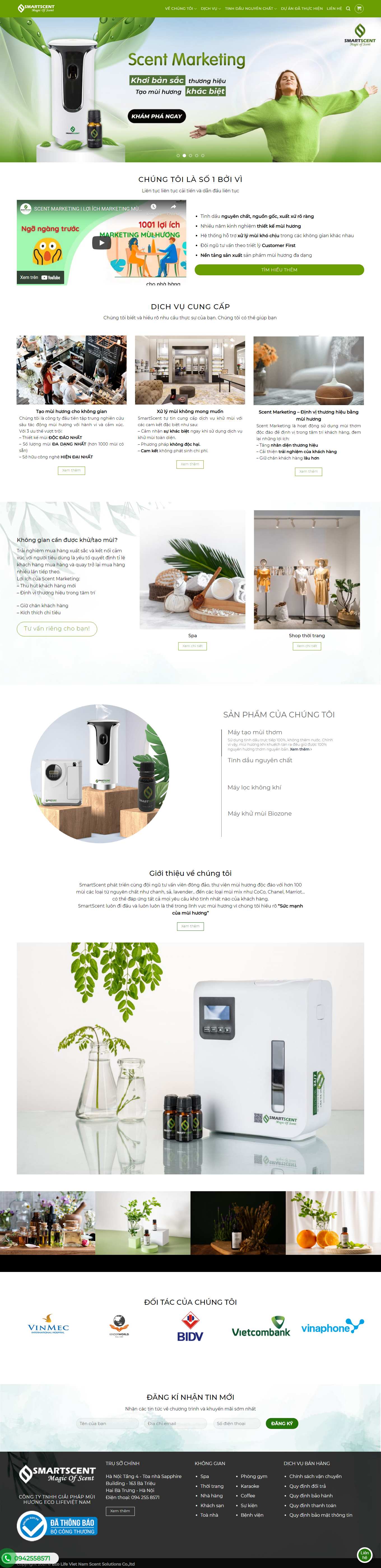 Thiết kế Web chợ online smartscentvn.com