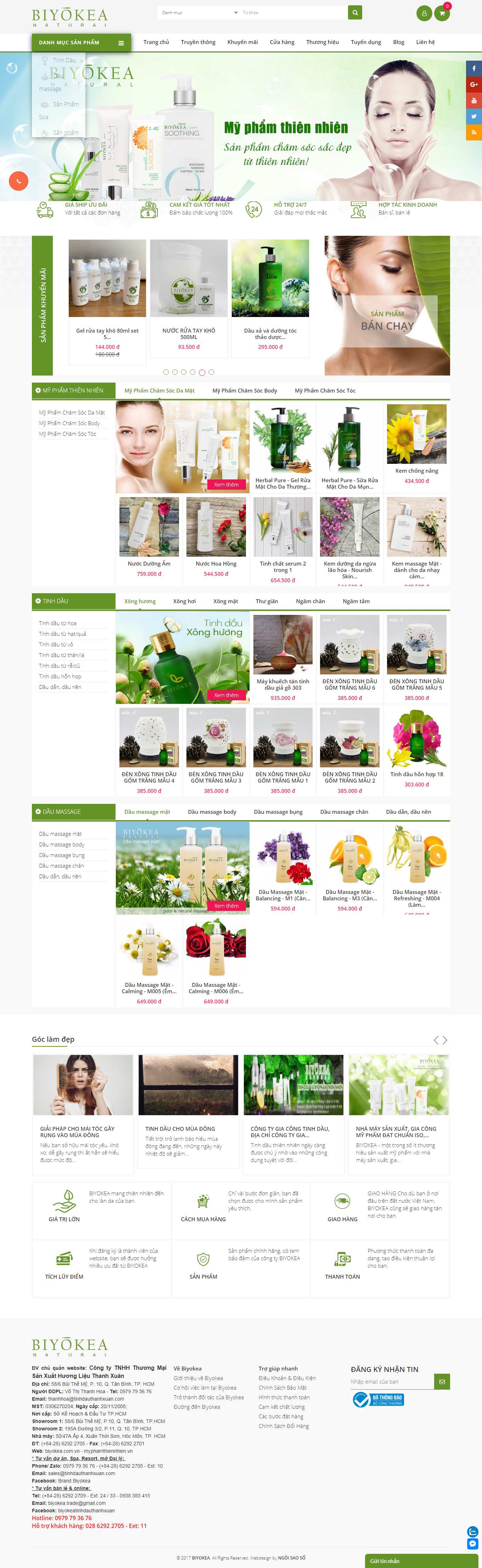 Thiết kế Web chợ online myphamthiennhien.vn