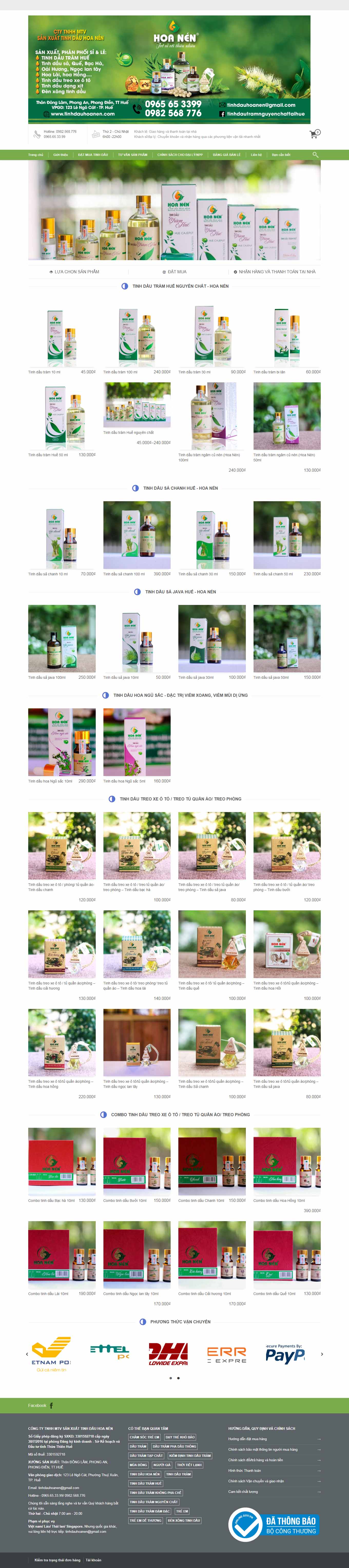 Thiết kế Web giá như thế nào tinhdauhoanen.com