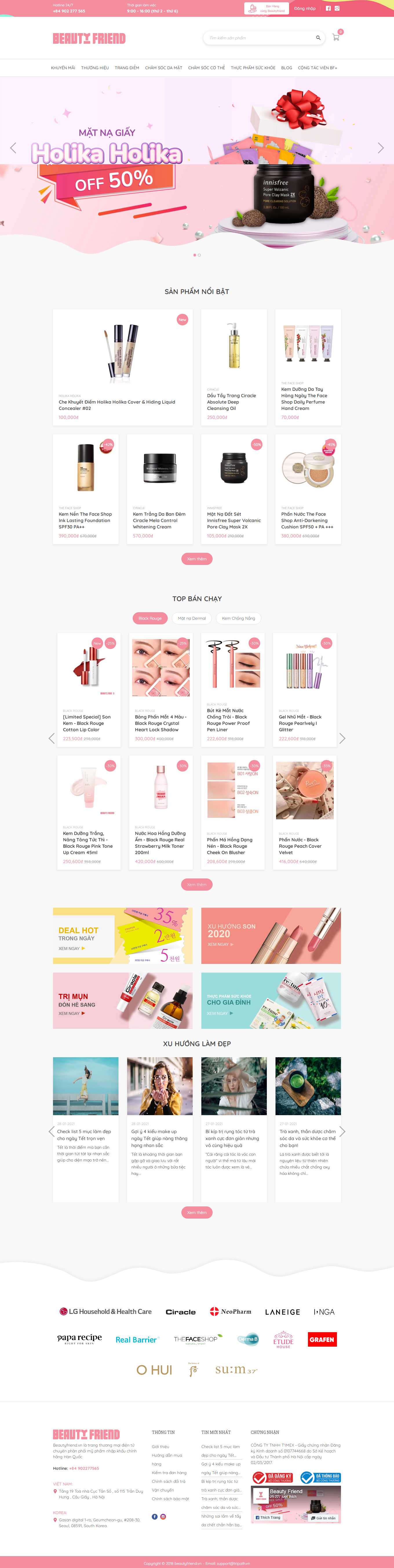 Thiết kế Web giá như thế nào beautyfriend.vn