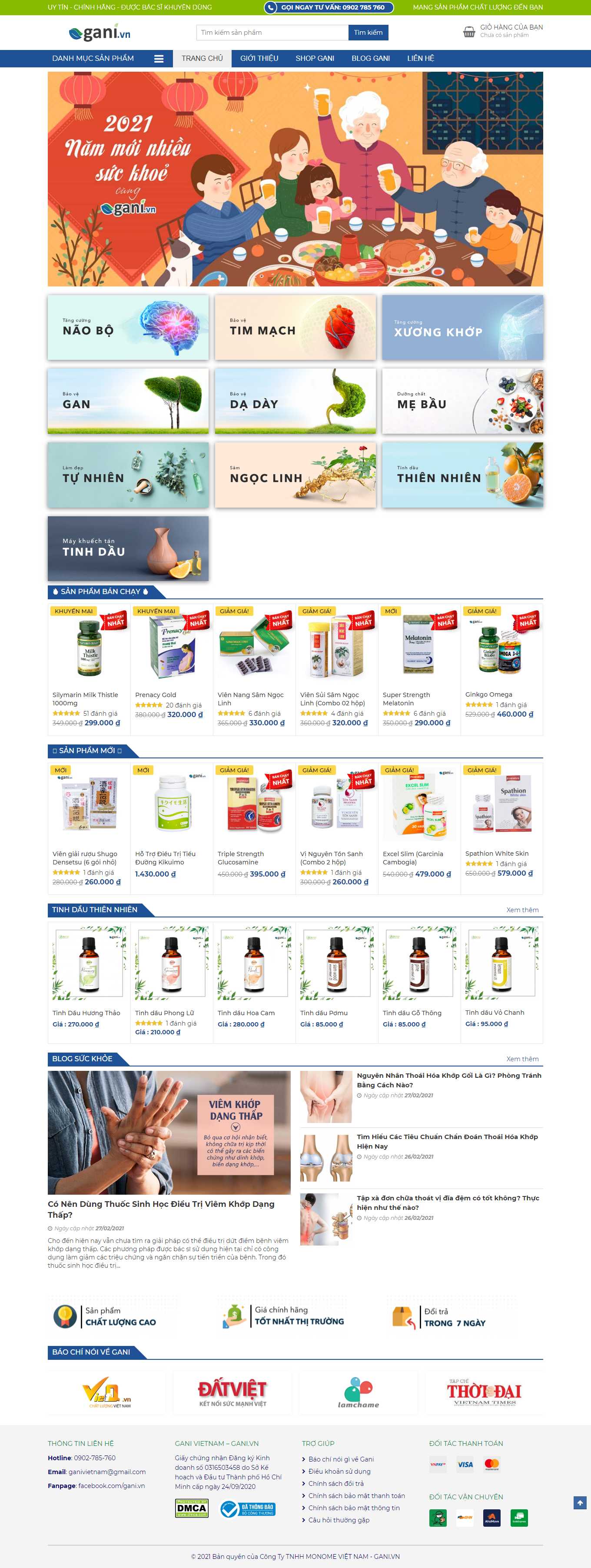 Thiết kế Web sáng tạo gani.vn