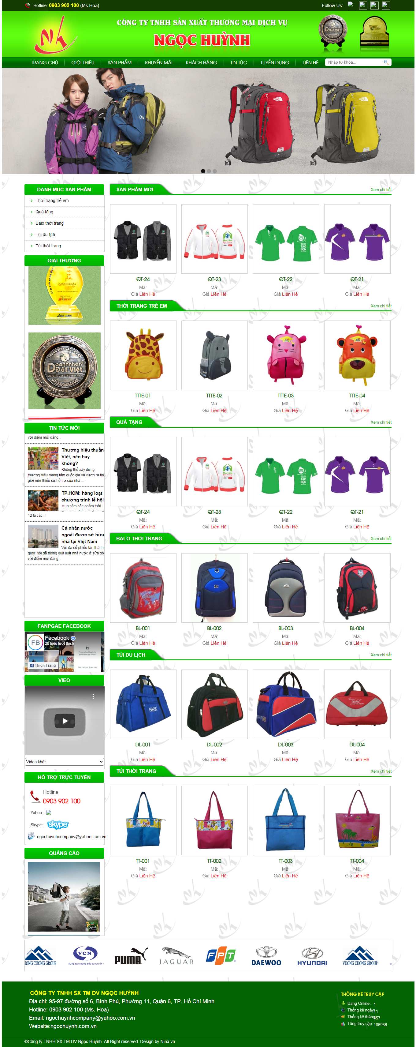 Thiết kế Web sáng tạo ngochuynh.com.vn