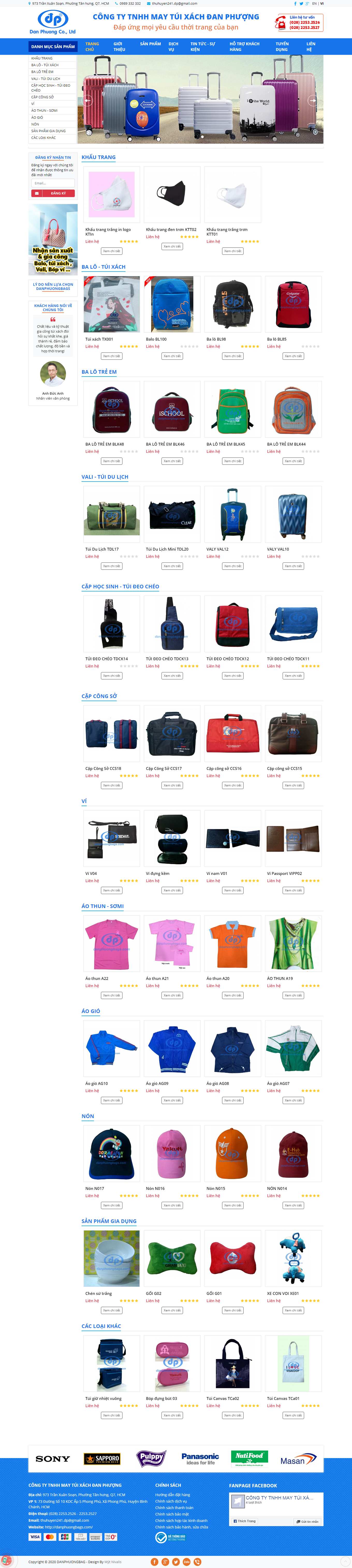 Thiết kế Web độc đáo danphuongbags.com