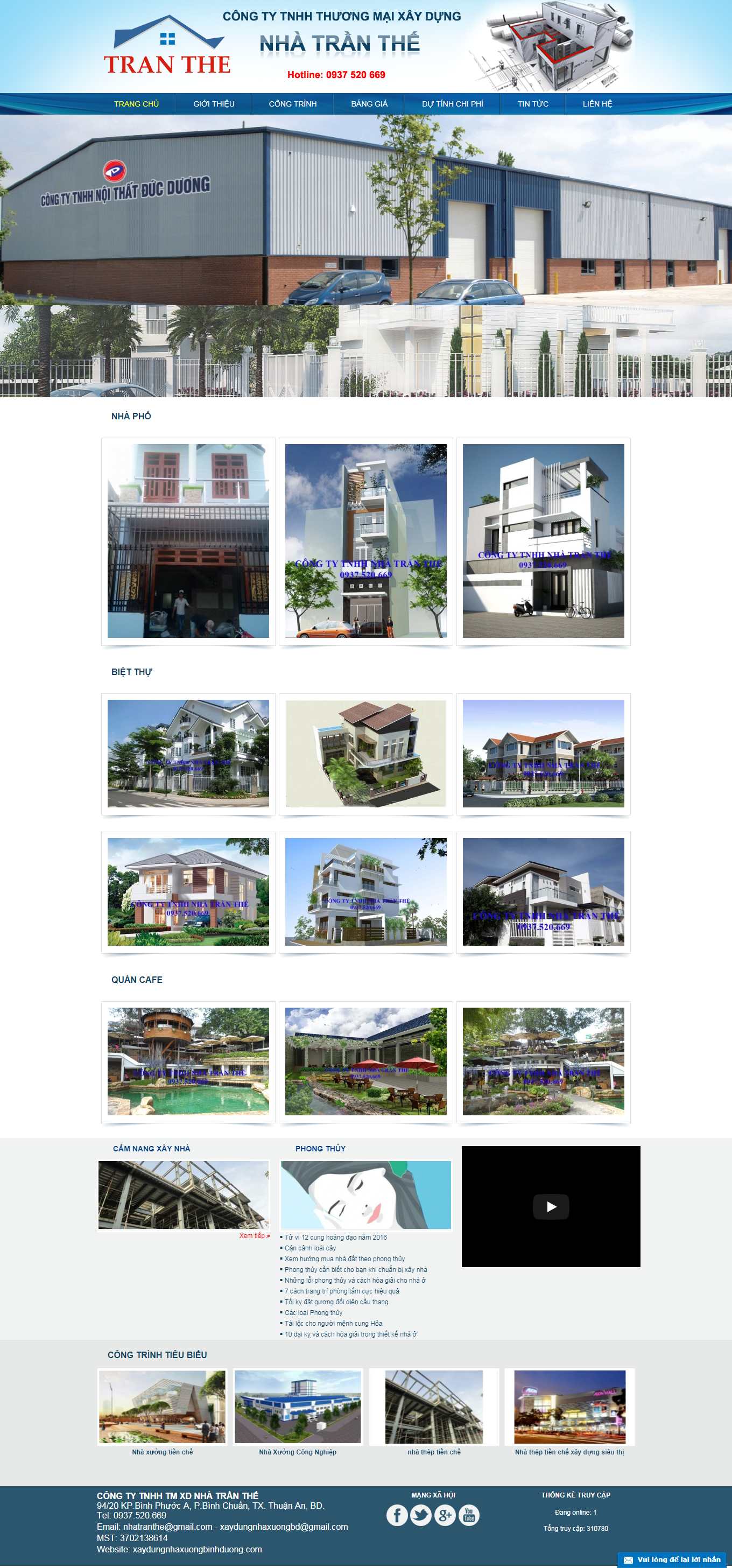 Thiết kế Web độc đáo xaydungnhaxuongbinhduong.com