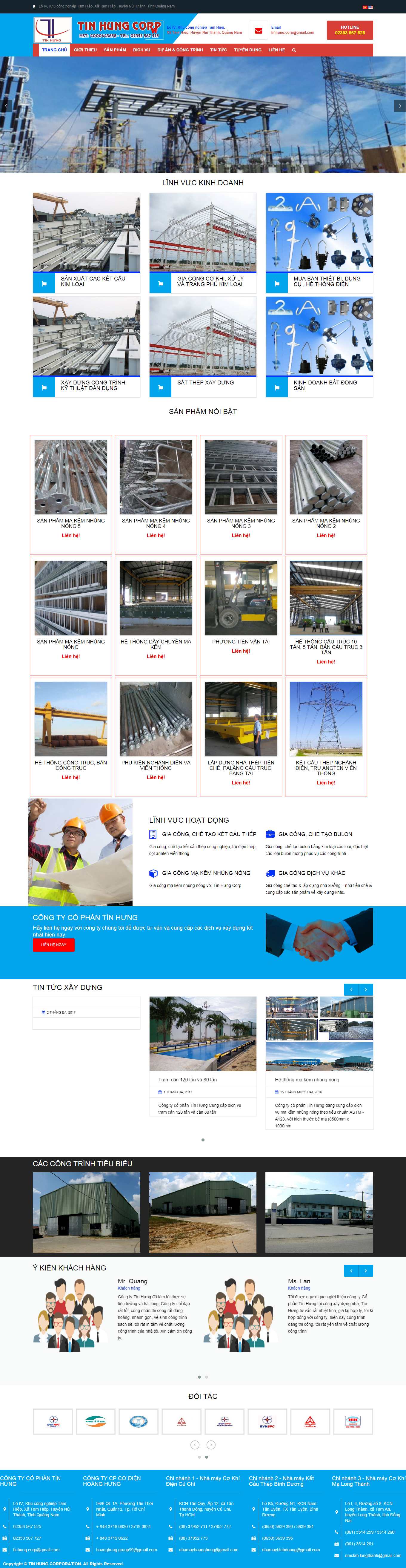 Thiết kế Web cực đẹp tinhungcorp.com