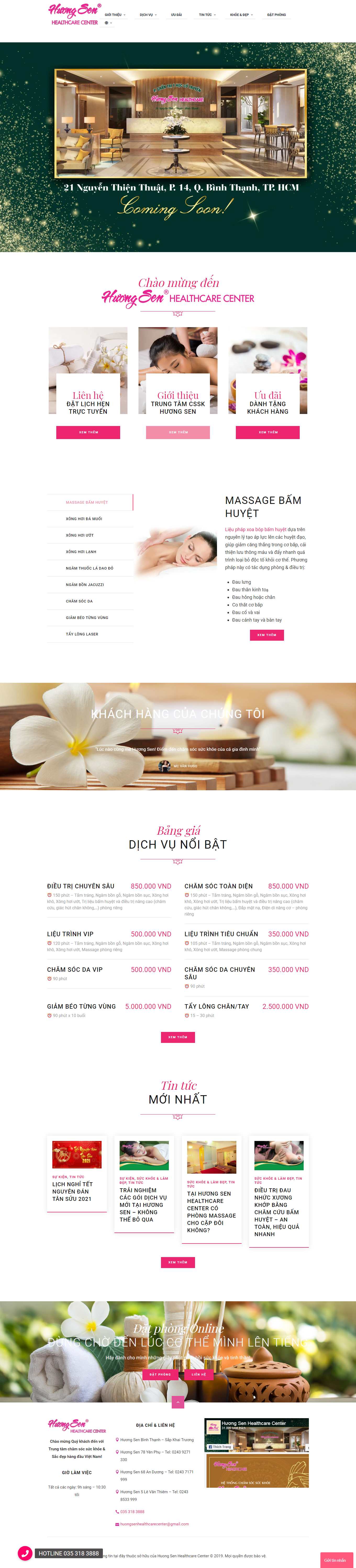 Thiết kế Web ưu việt vi.huongsenhealthcare.com