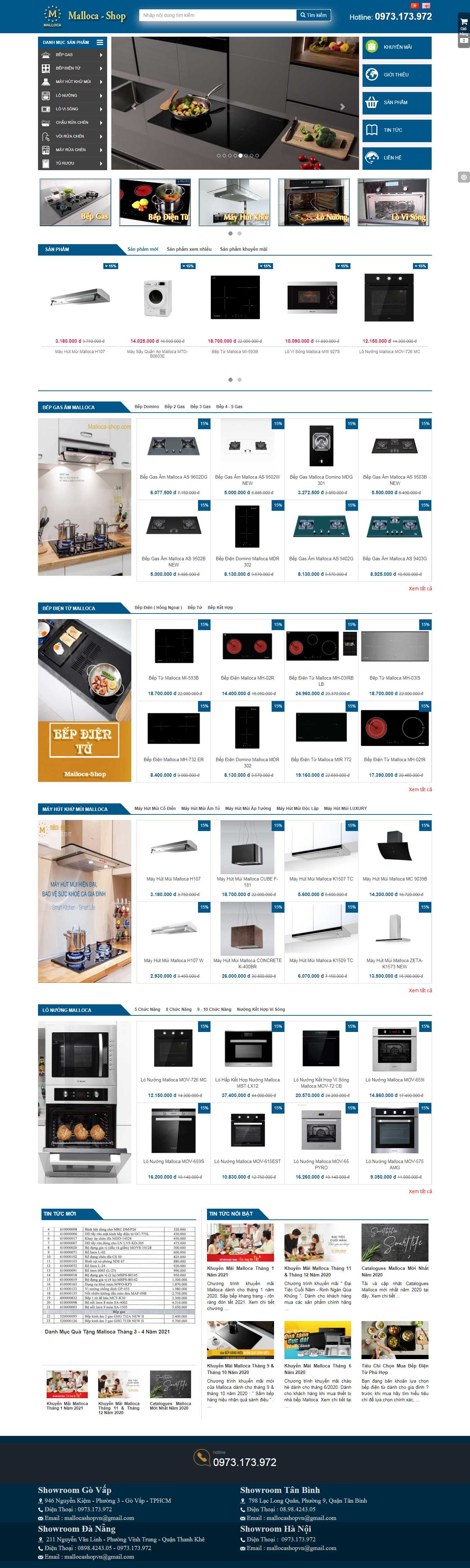 Thiết kế Web ưu việt malloca-shop.com