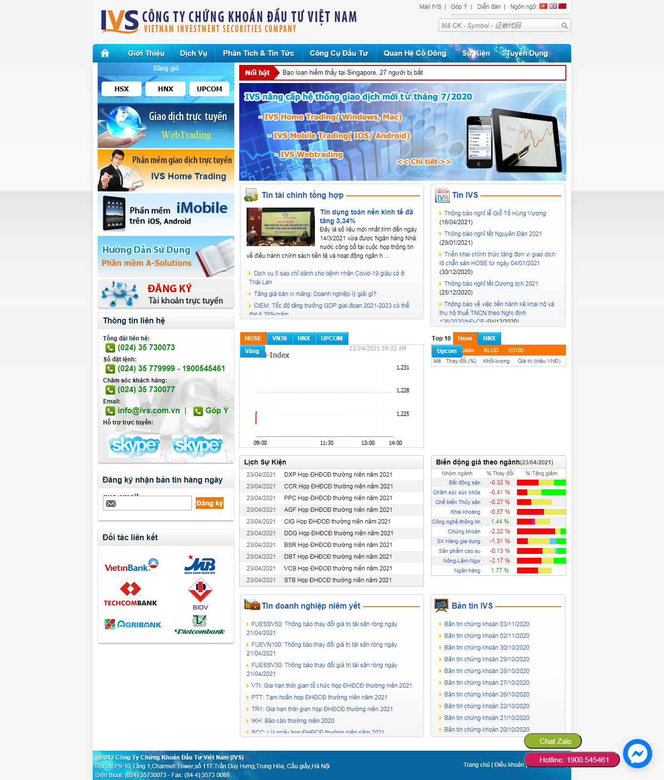 Thiết kế Web cho tập đoàn ivs.vn