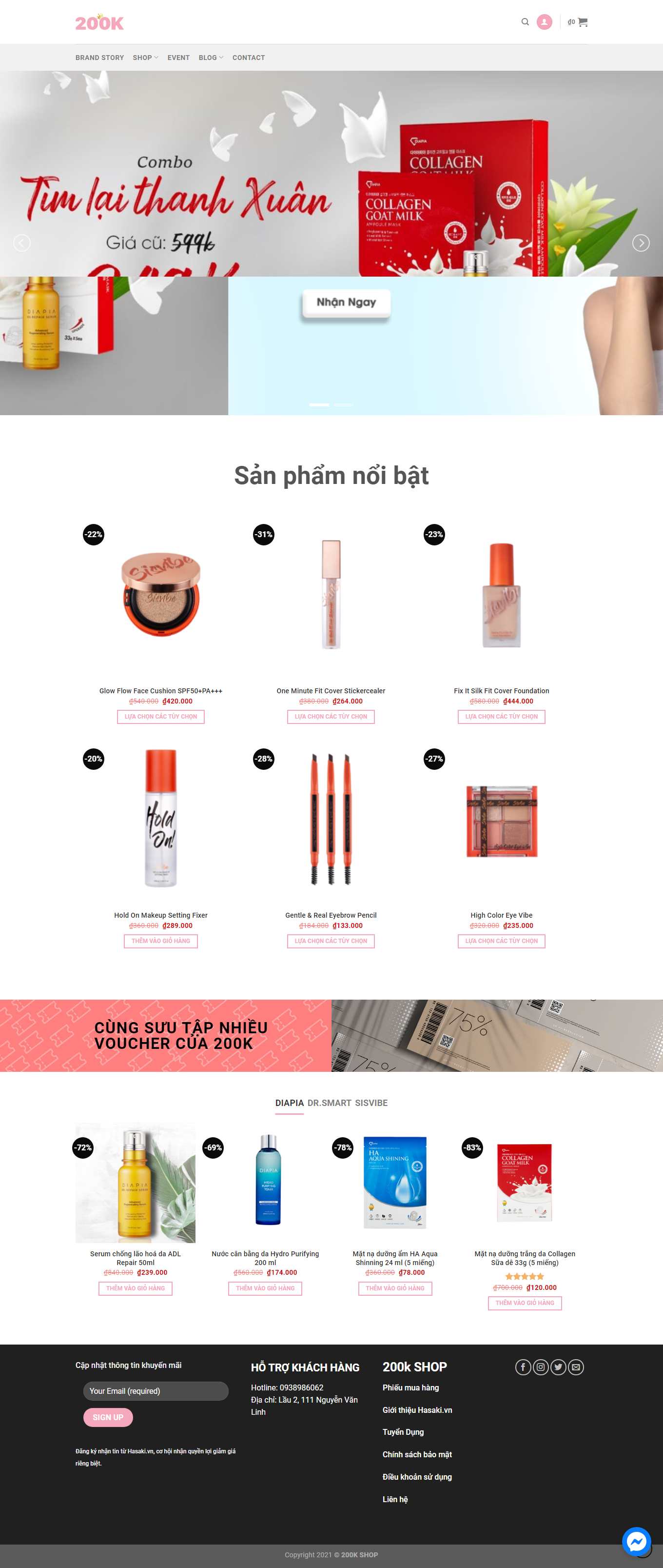 Thiết kế Web shop 200kshop.com