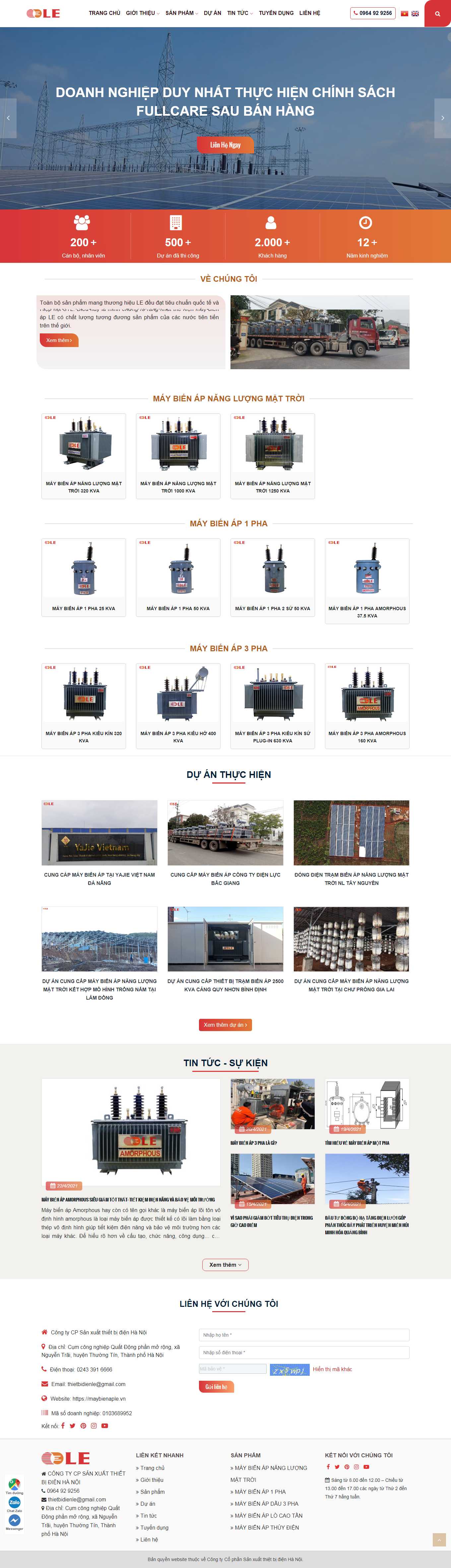 Thiết kế Web ổn áp, lioa maybienaple.vn