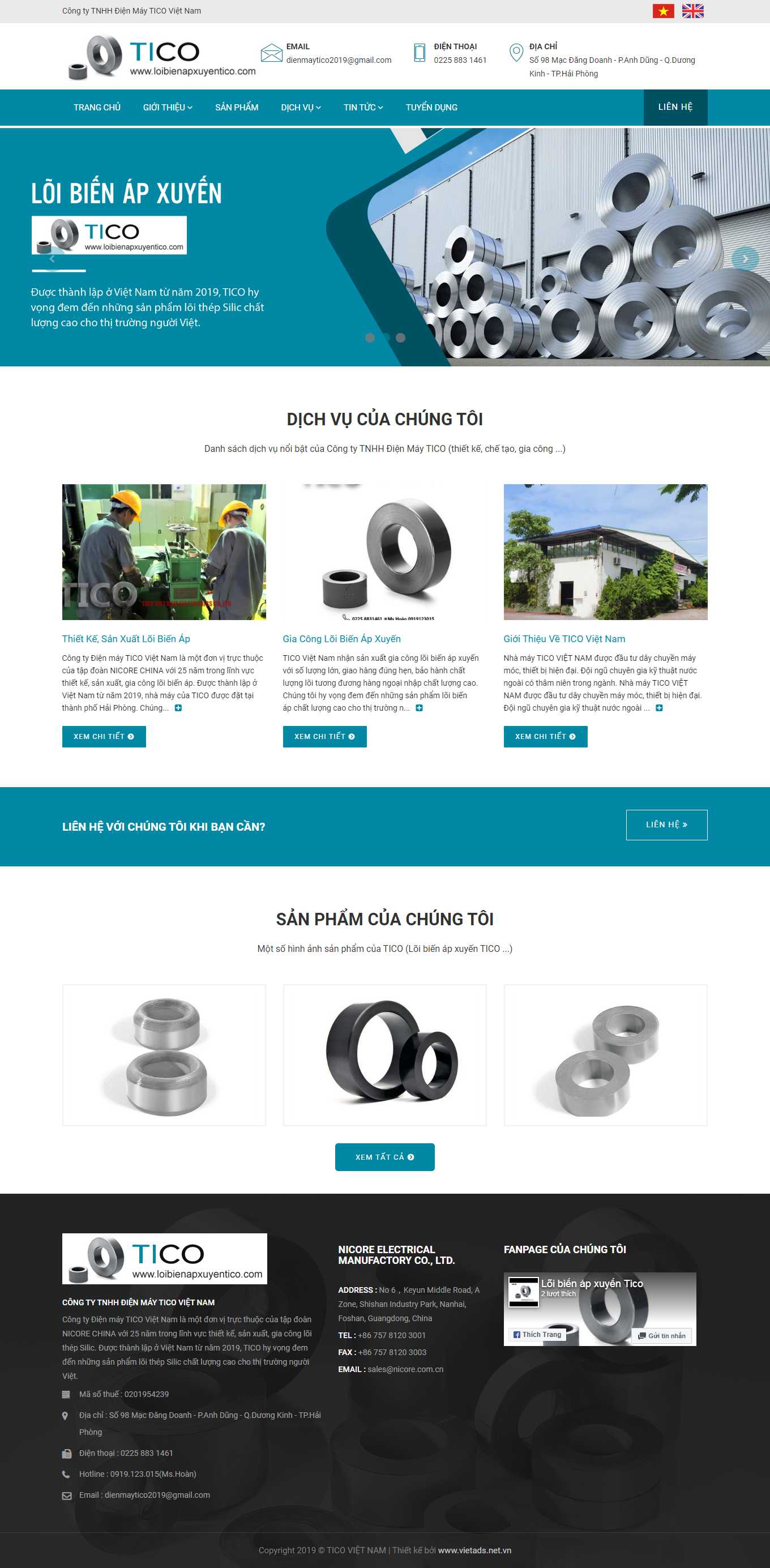 Thiết kế Web ổn áp, lioa loibienapxuyentico.com