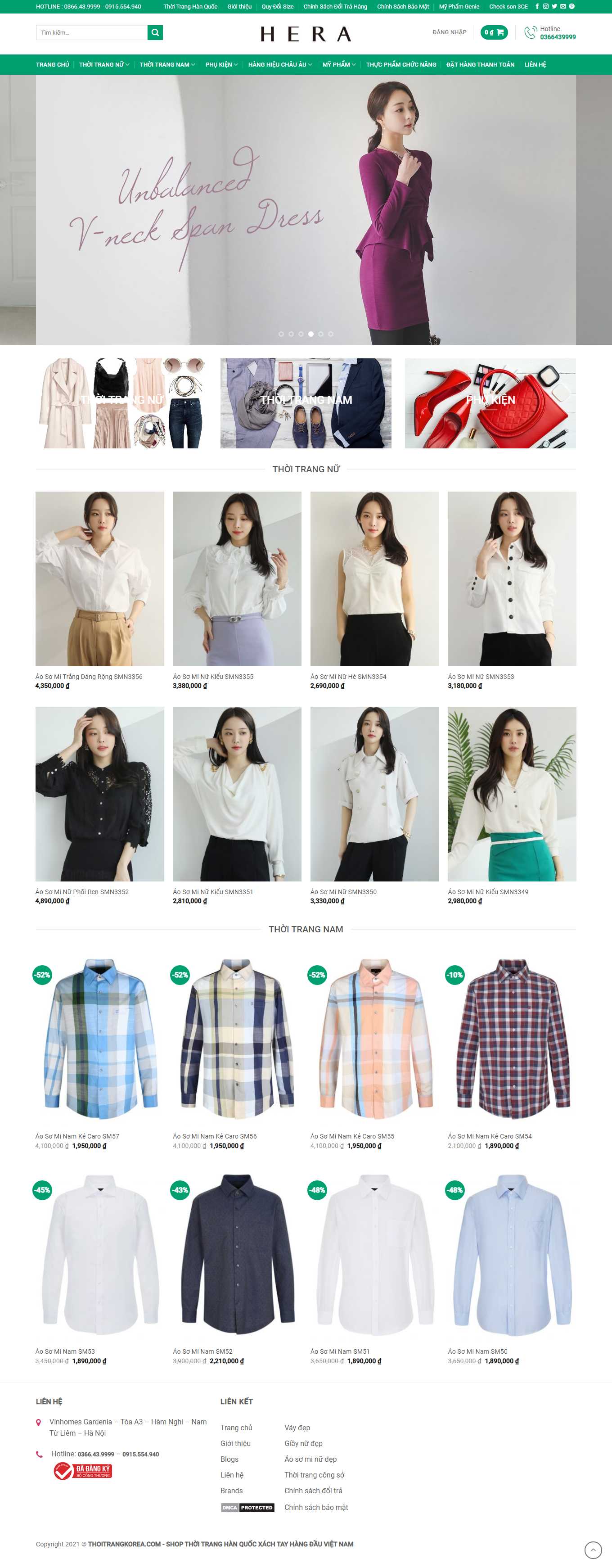 Thiết kế Web shop thời trang thoitrangkorea.com