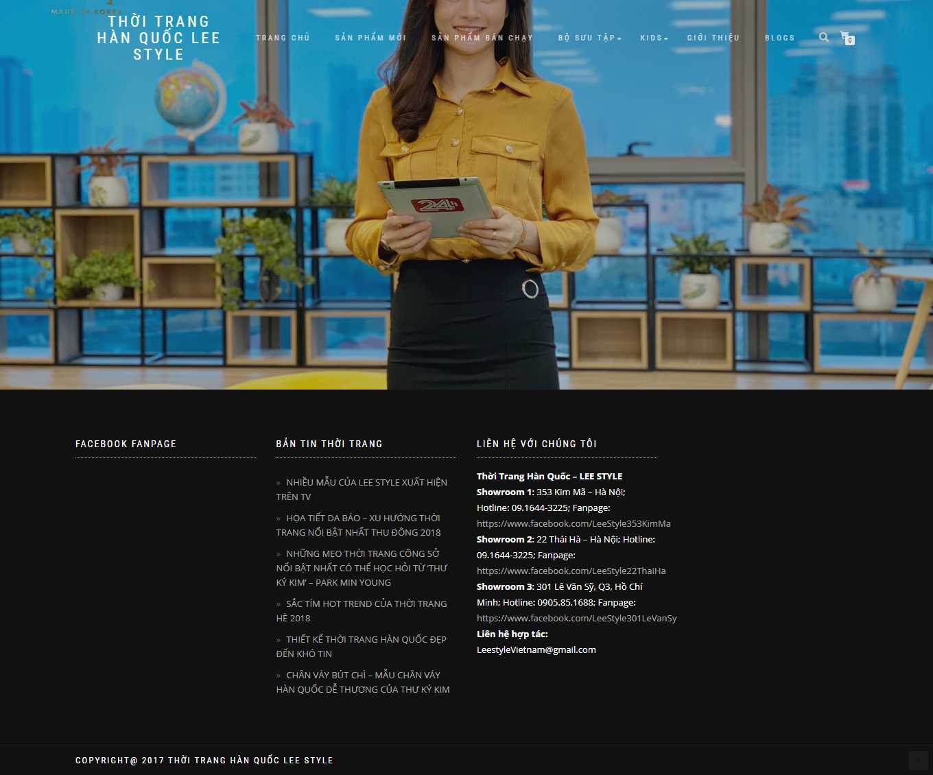 Thiết kế Web shop thời trang thoitrangleestyle.com