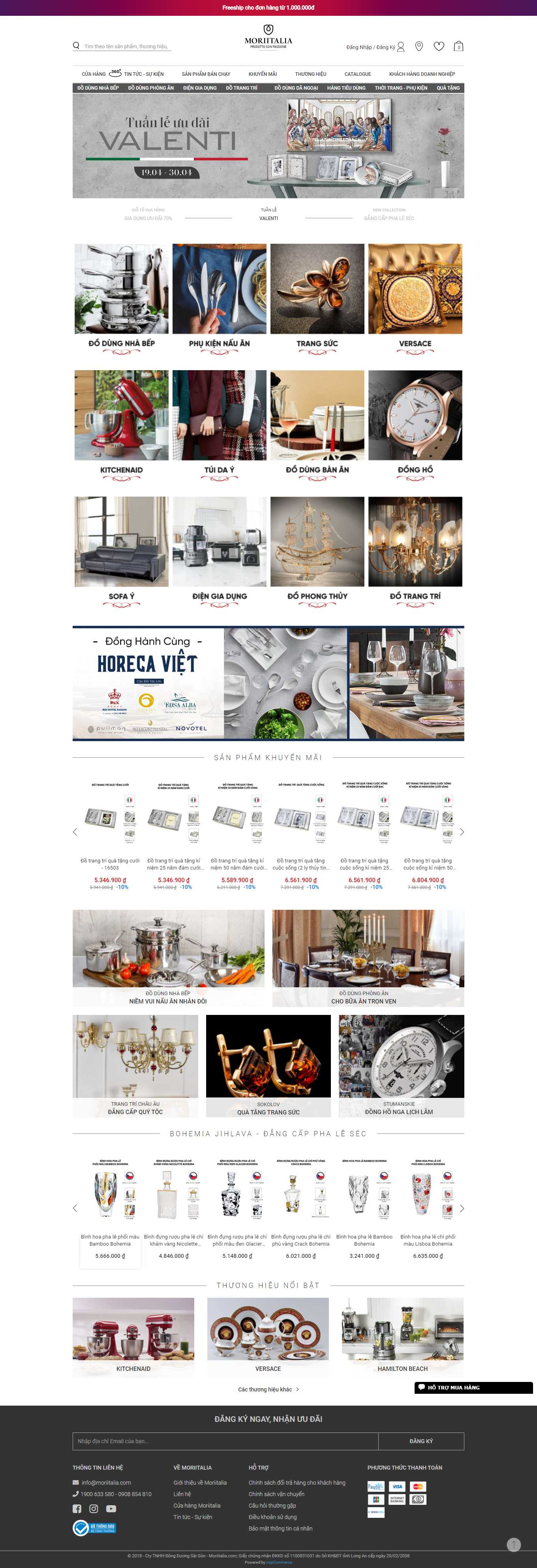 Thiết kế Web bán bình giữ nhiệt moriitalia.com