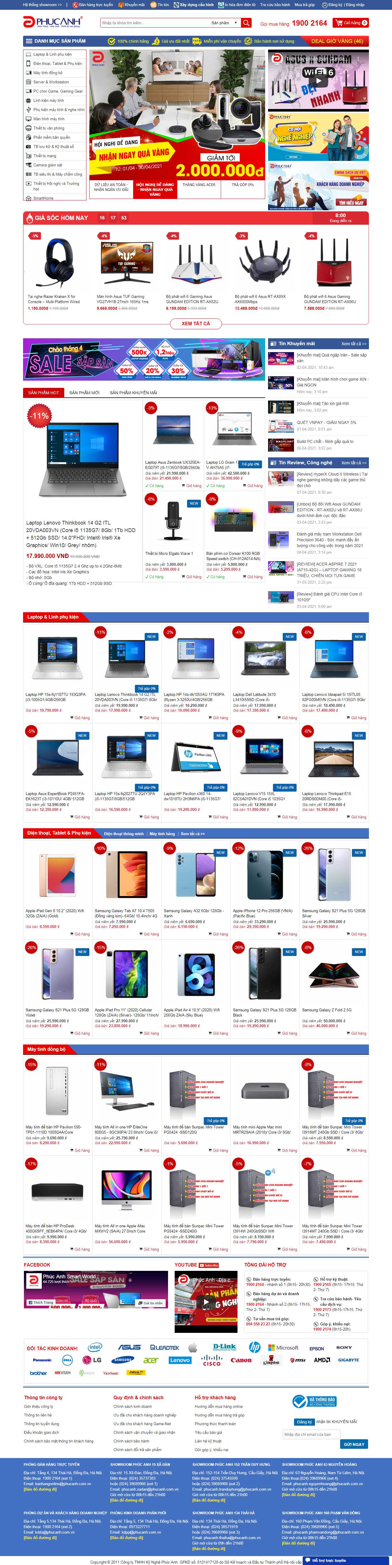 Thiết kế Web máy chấm công phucanh.vn