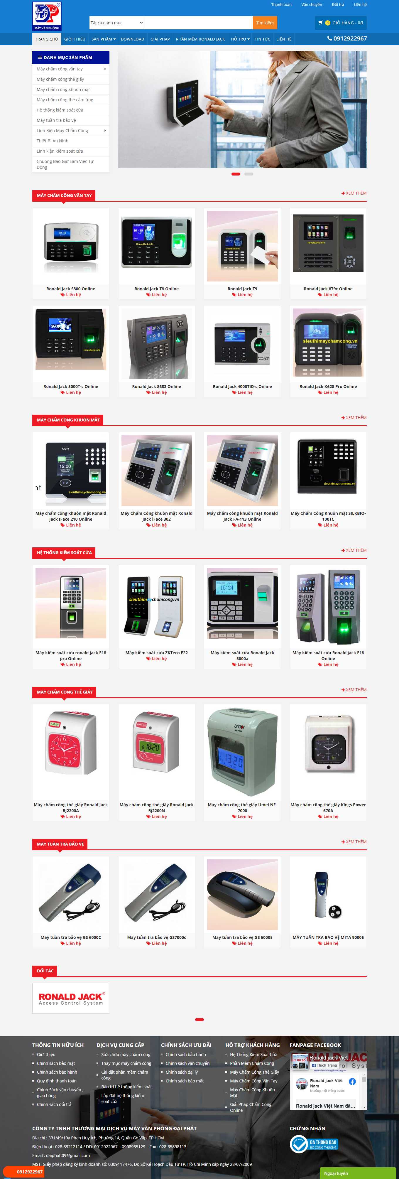 Thiết kế Web máy chấm công sieuthimaychamcong.vn