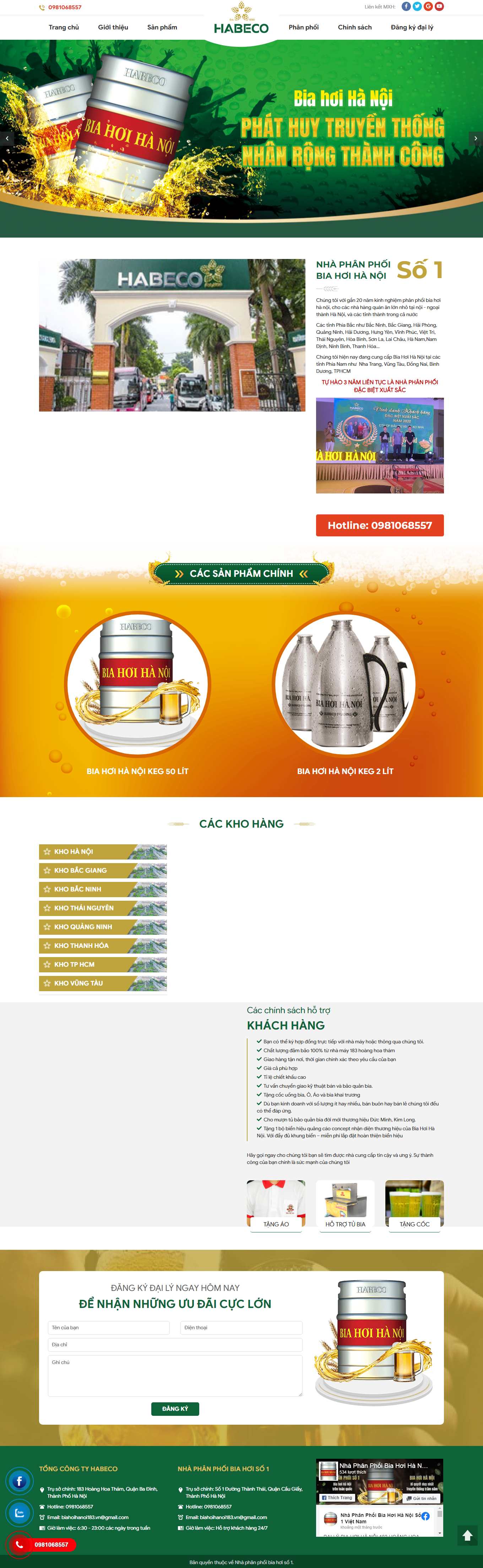 Thiết kế Web quán bia dailybiahoihanoi.com.vn