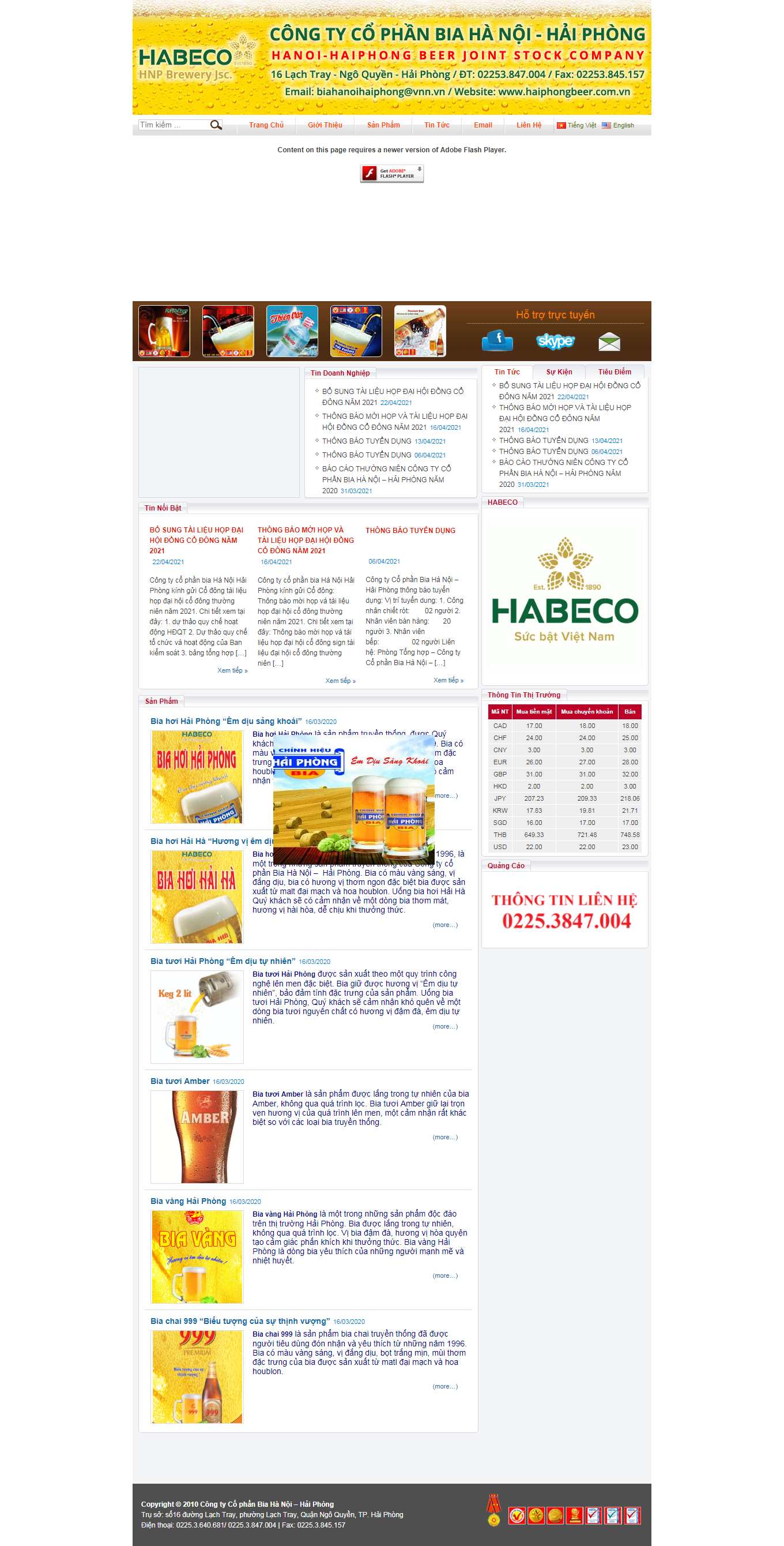 Thiết kế Web quán bia biahaiphong.vn