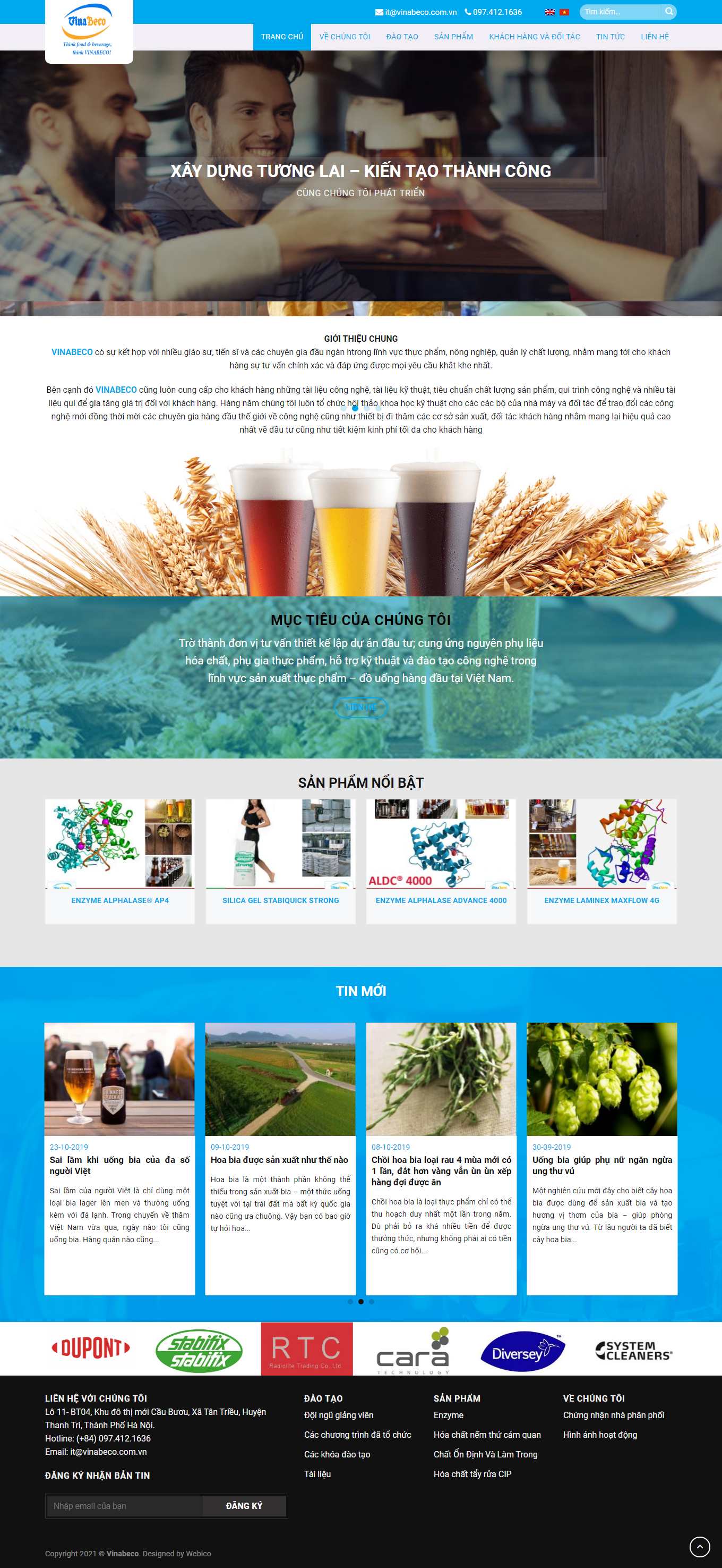 Thiết kế Web quán bia vinabeco.com.vn