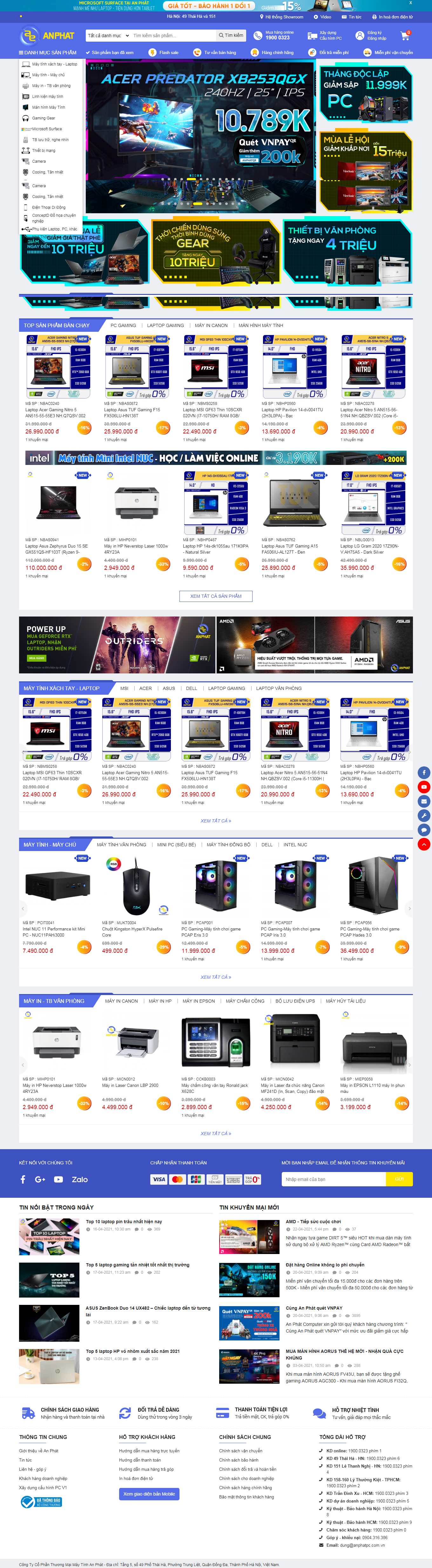 Thiết kế Web máy in mã vạch anphatpc.com.vn