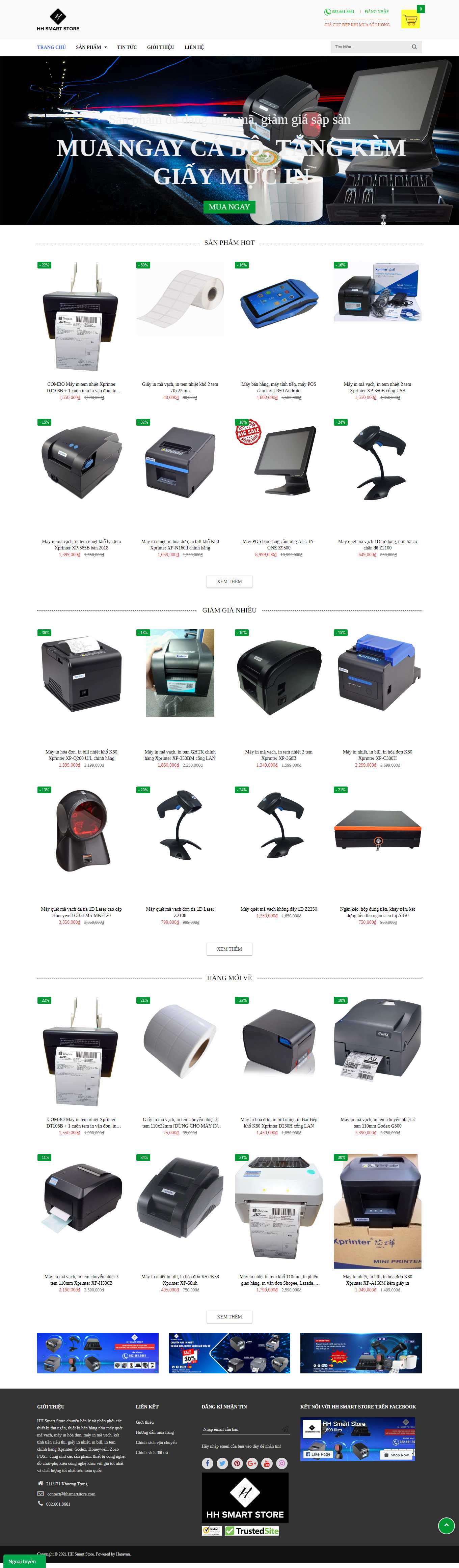 Thiết kế Web máy quét mã vạch chuyenhoadonmavach.com