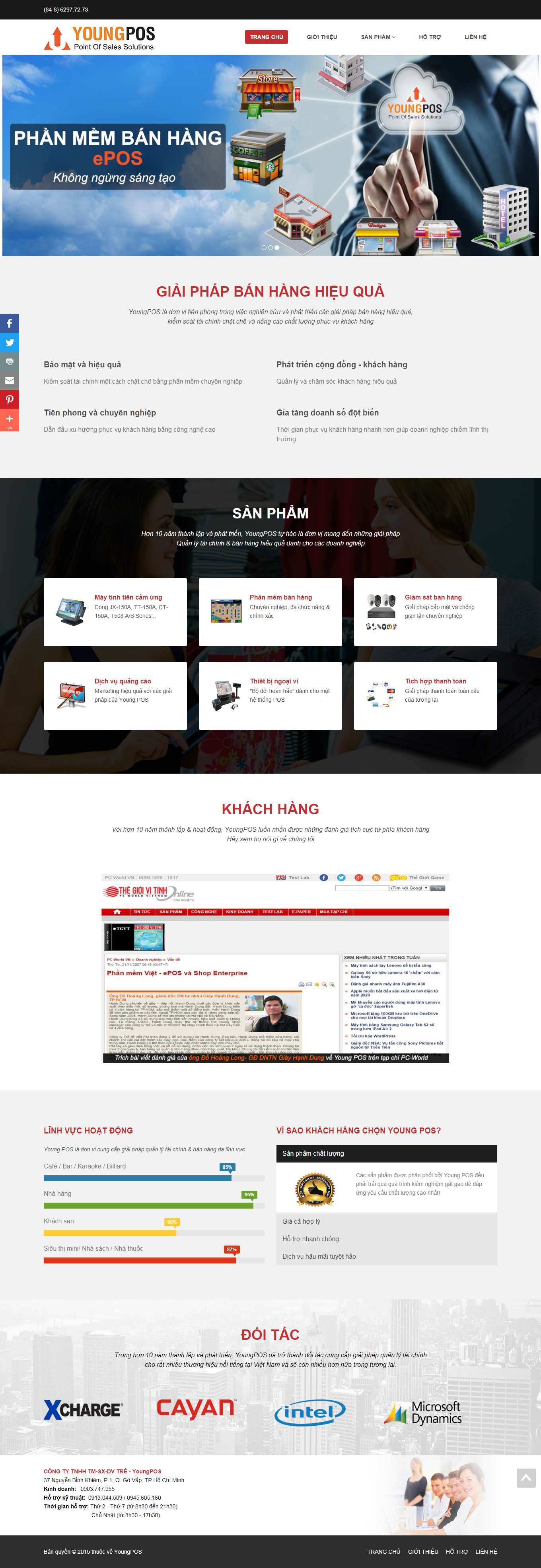 Thiết kế Web máy tính tiền youngpos.vn