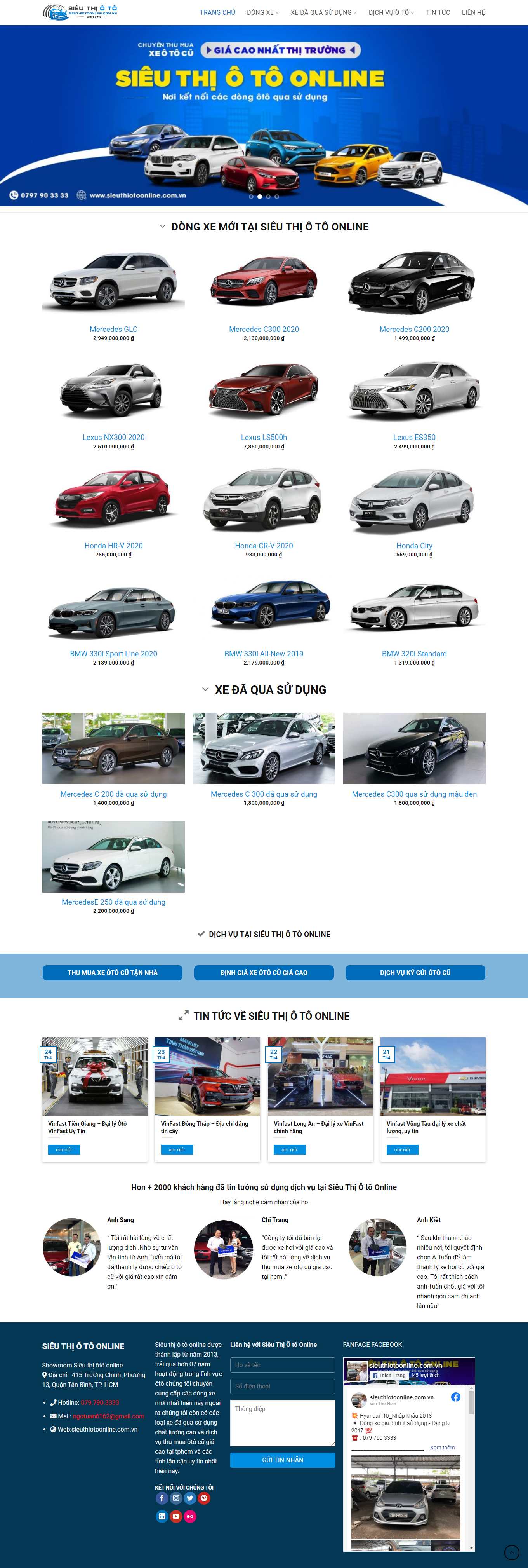 Thiết kế Web gara ô tô sieuthiotoonline.com.vn